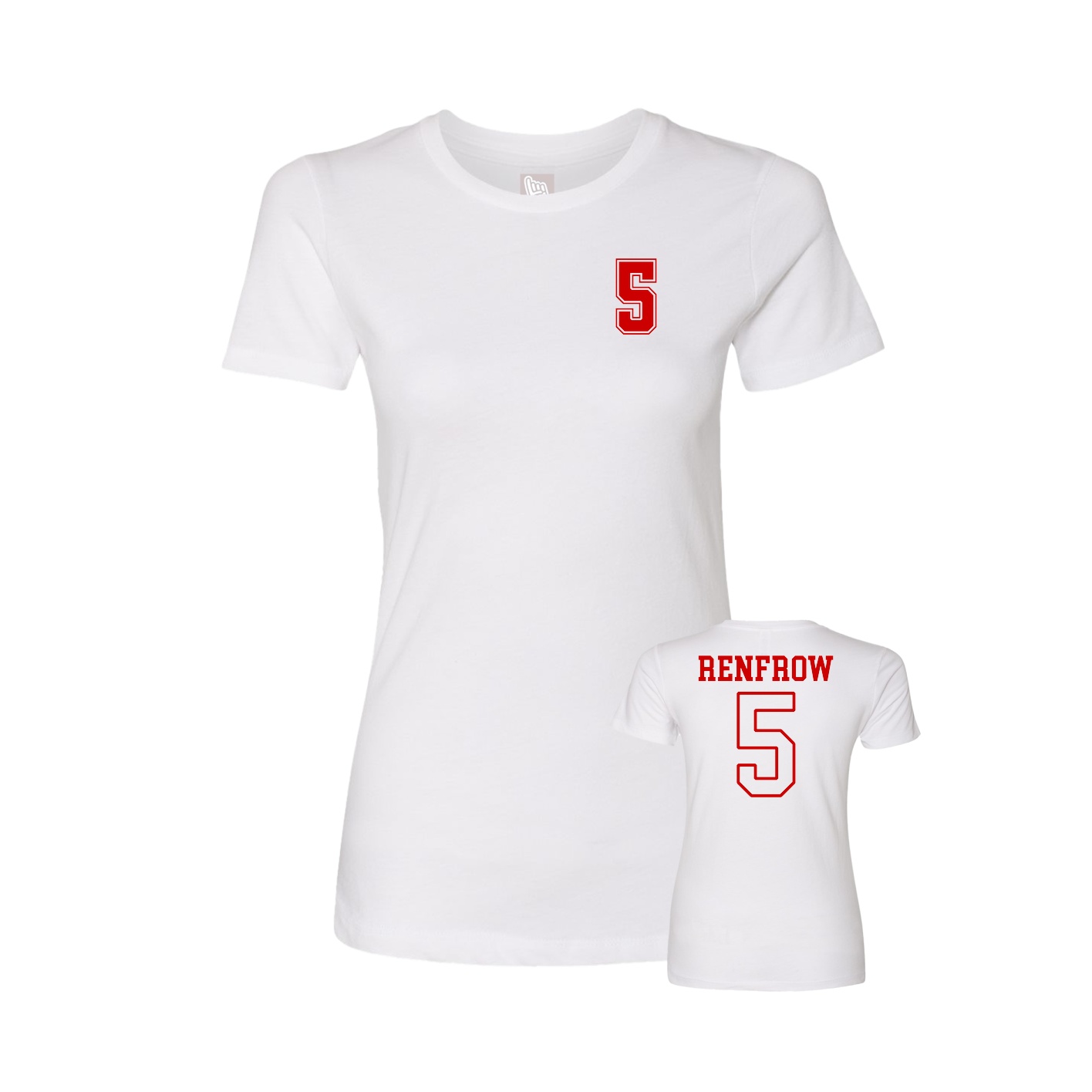 Womens Tee — Chest Back in White