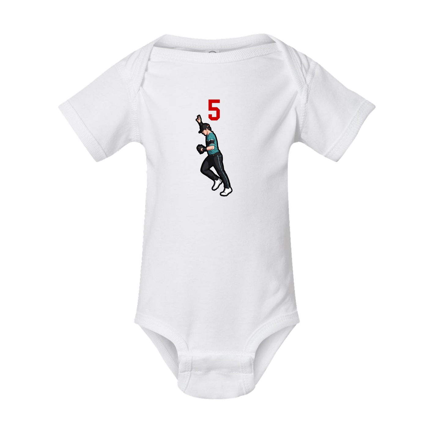 Baby Onesie — Number Top in White