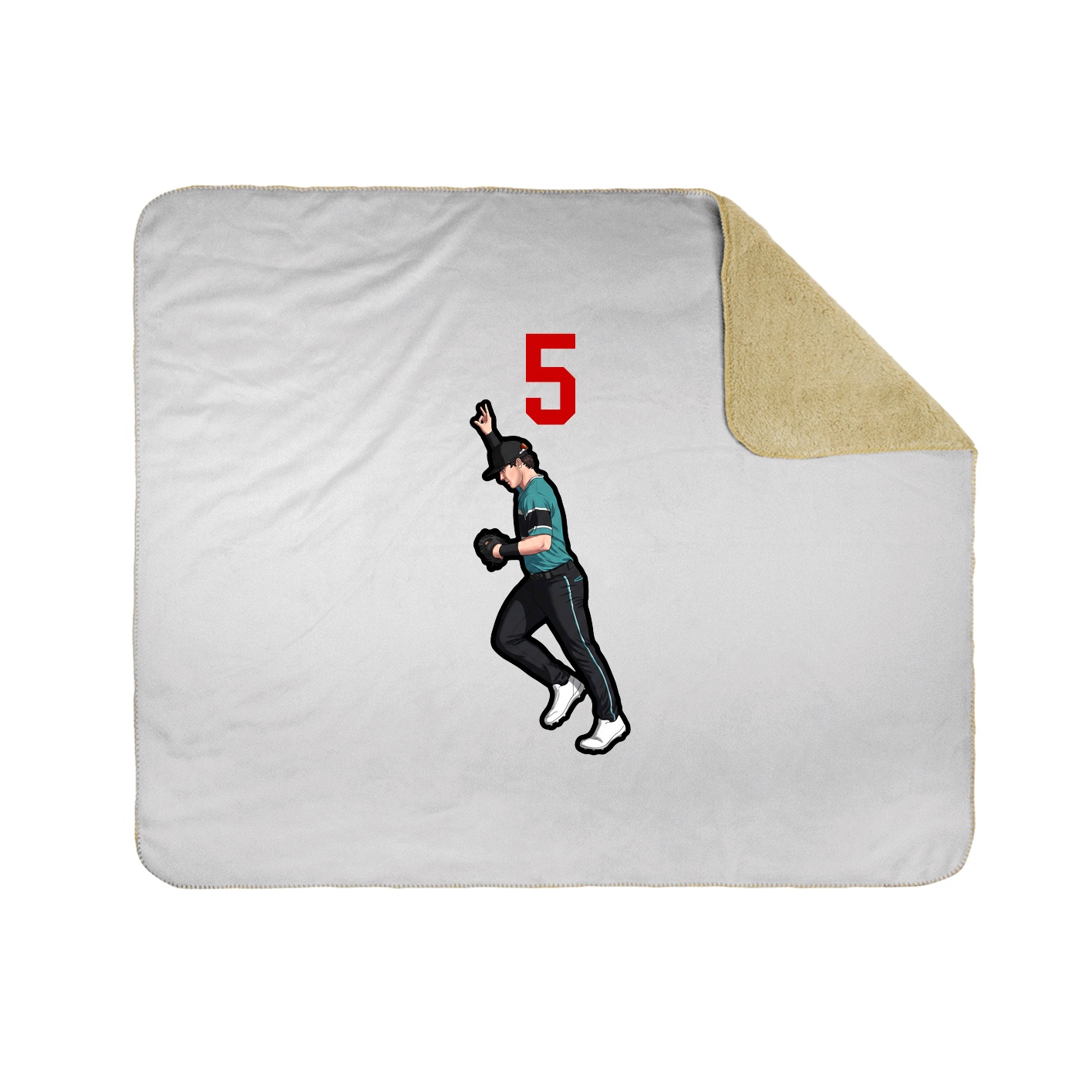 Throw Blanket — Number Top in White