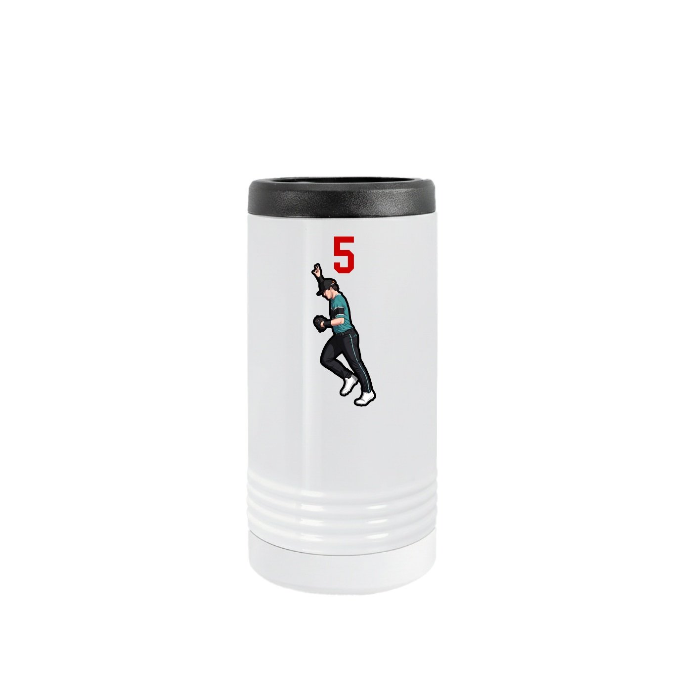 Slim Beverage Holder — Number Top in White