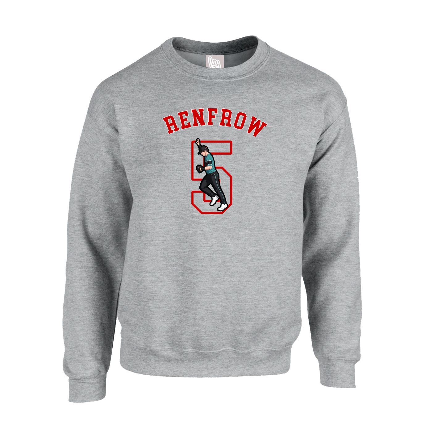 Fleece Crew — Shirsey Arch in Grey