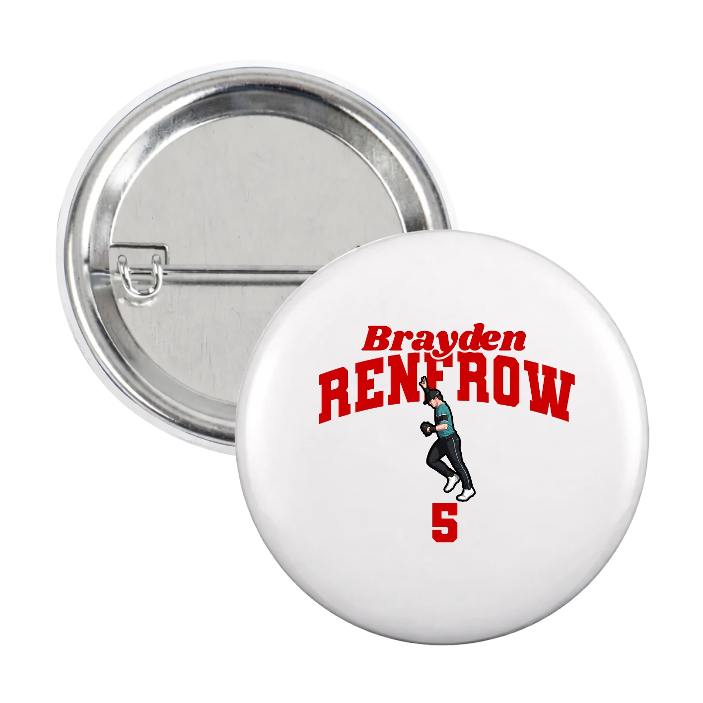 Game Day Button — Signature Arch in White