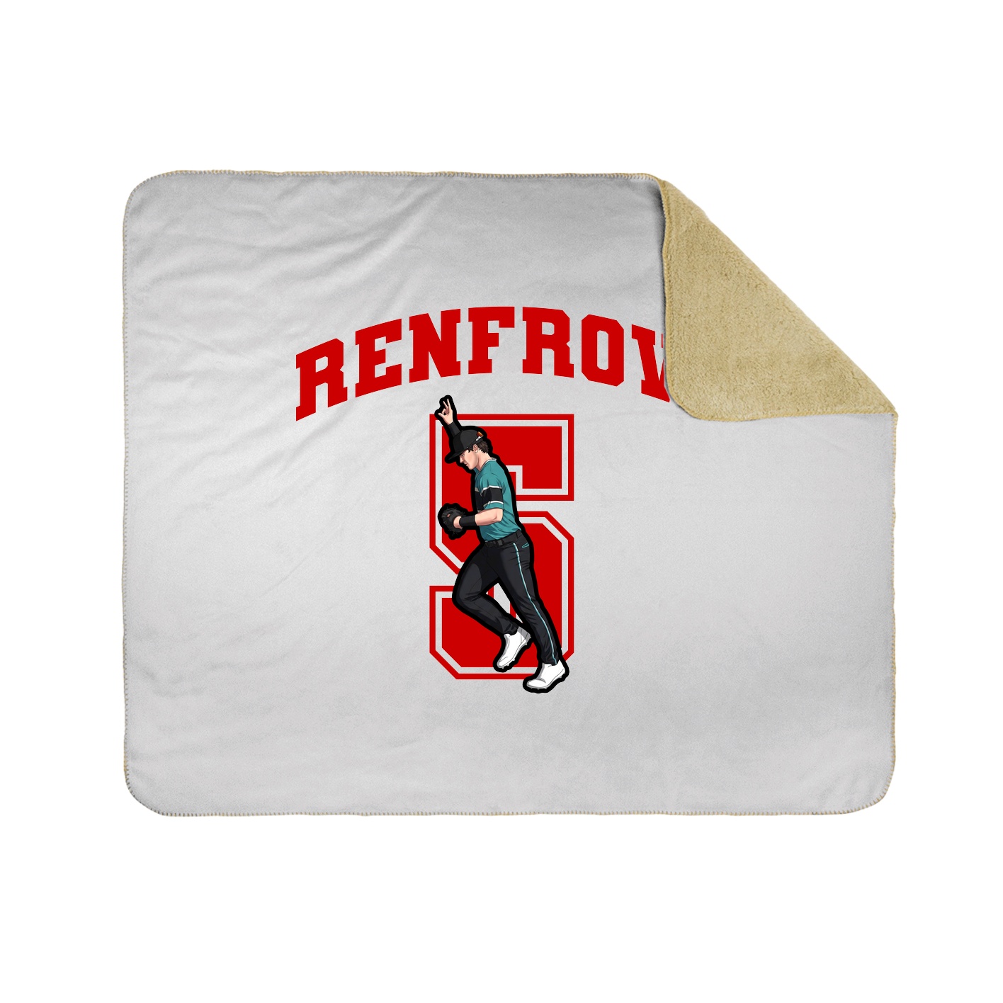 Throw Blanket — Number in White