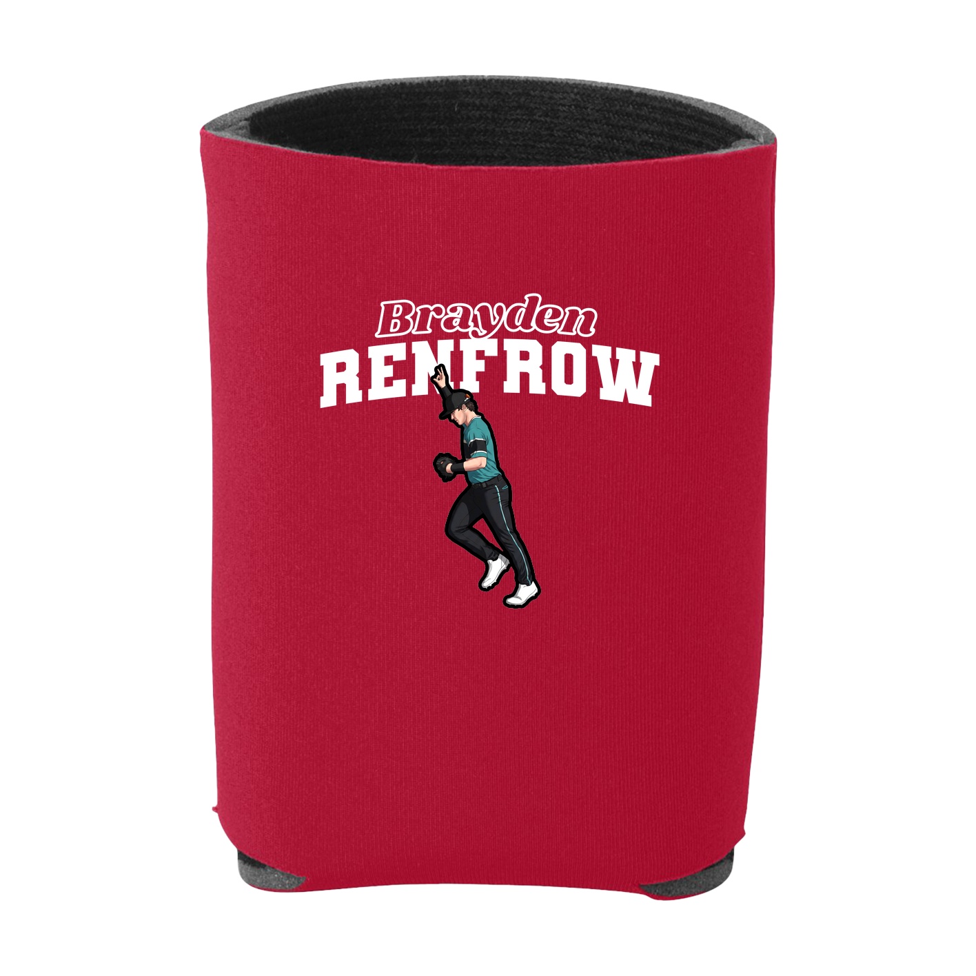 Can Holder — Name Arch in Red