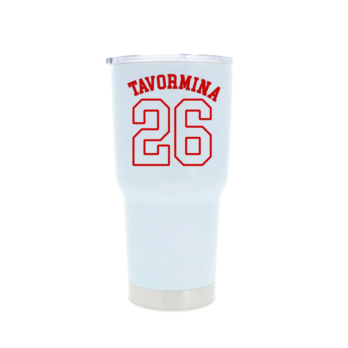 30oz Stainless Steel Tumbler — Shirsey Arch in White