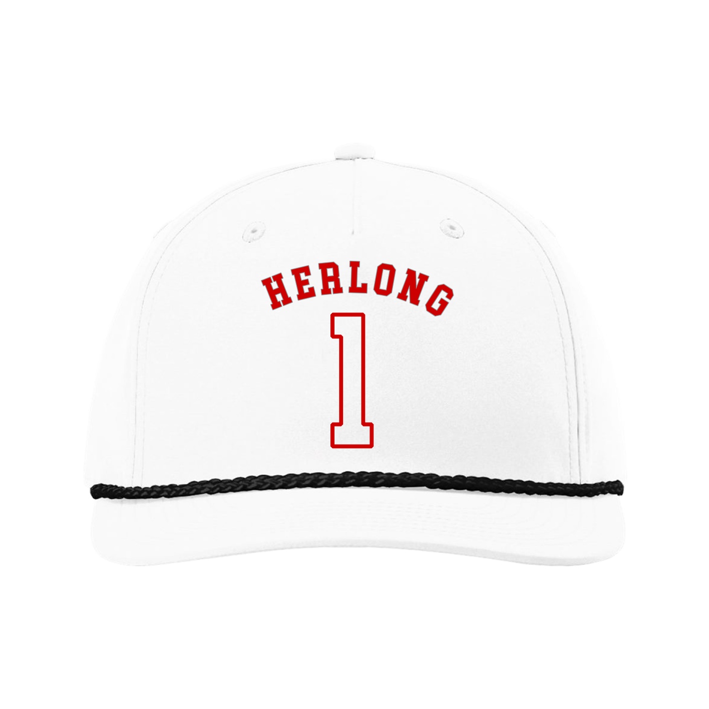 Five-Panel Classic Rope Cap — Shirsey Arch in White