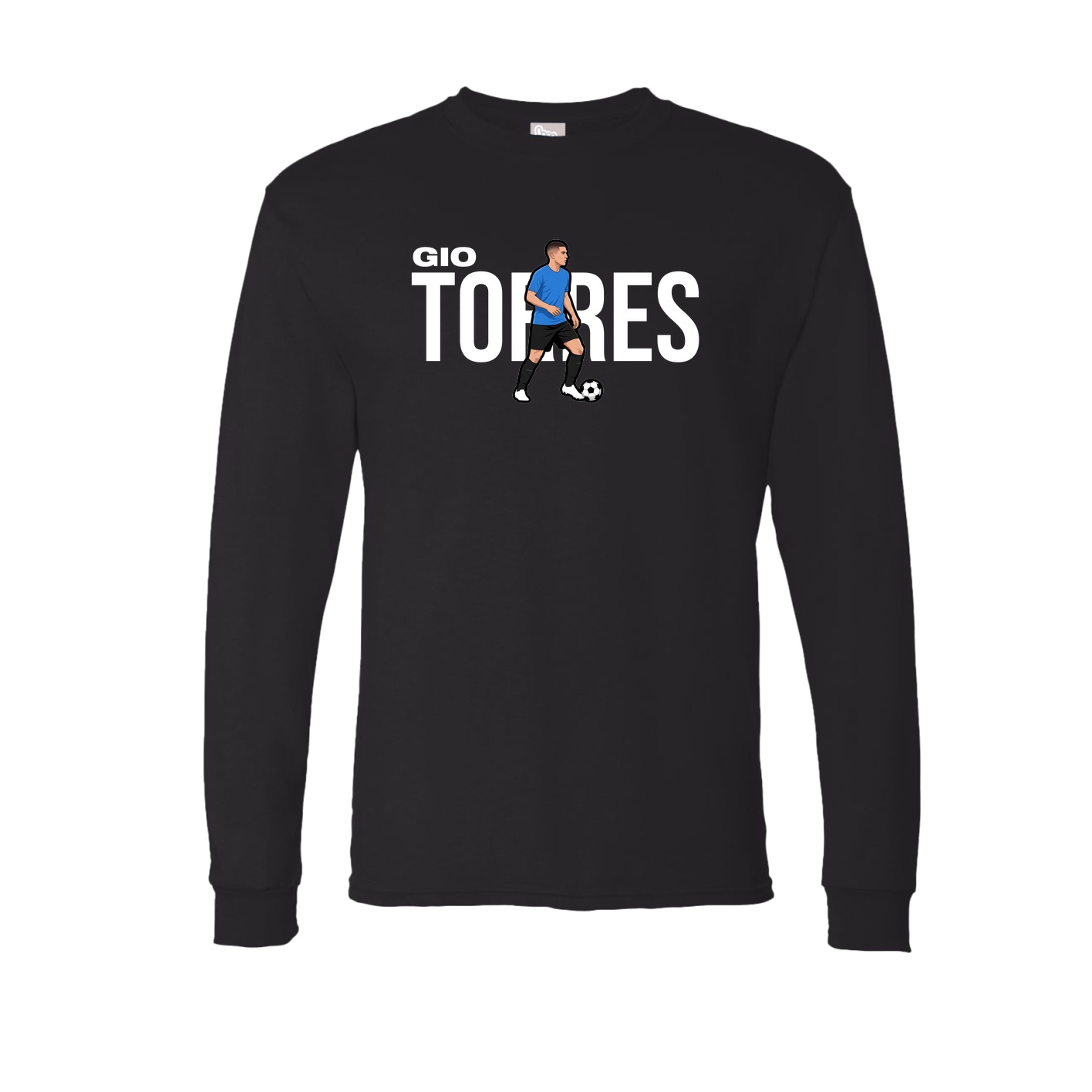 Long Sleeve Tee — Player Name in Black