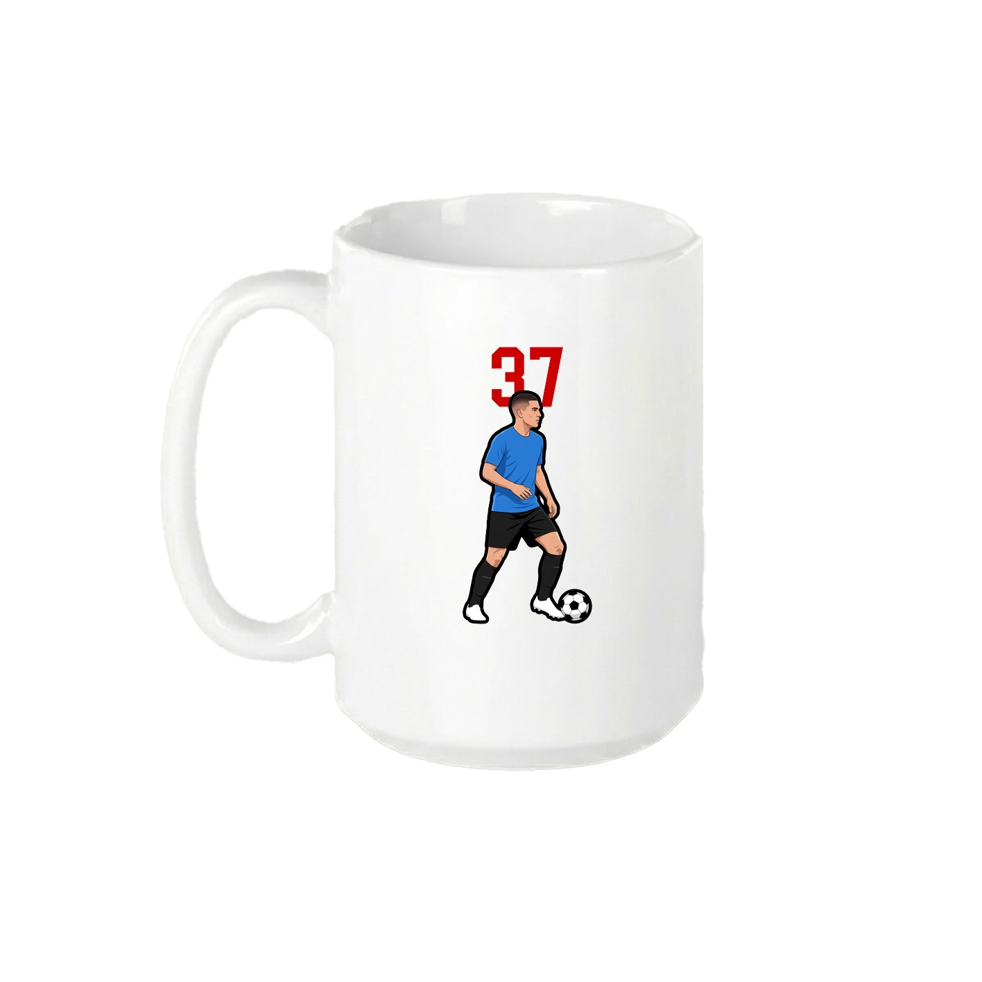 15oz Coffee Mug — Number Top in White