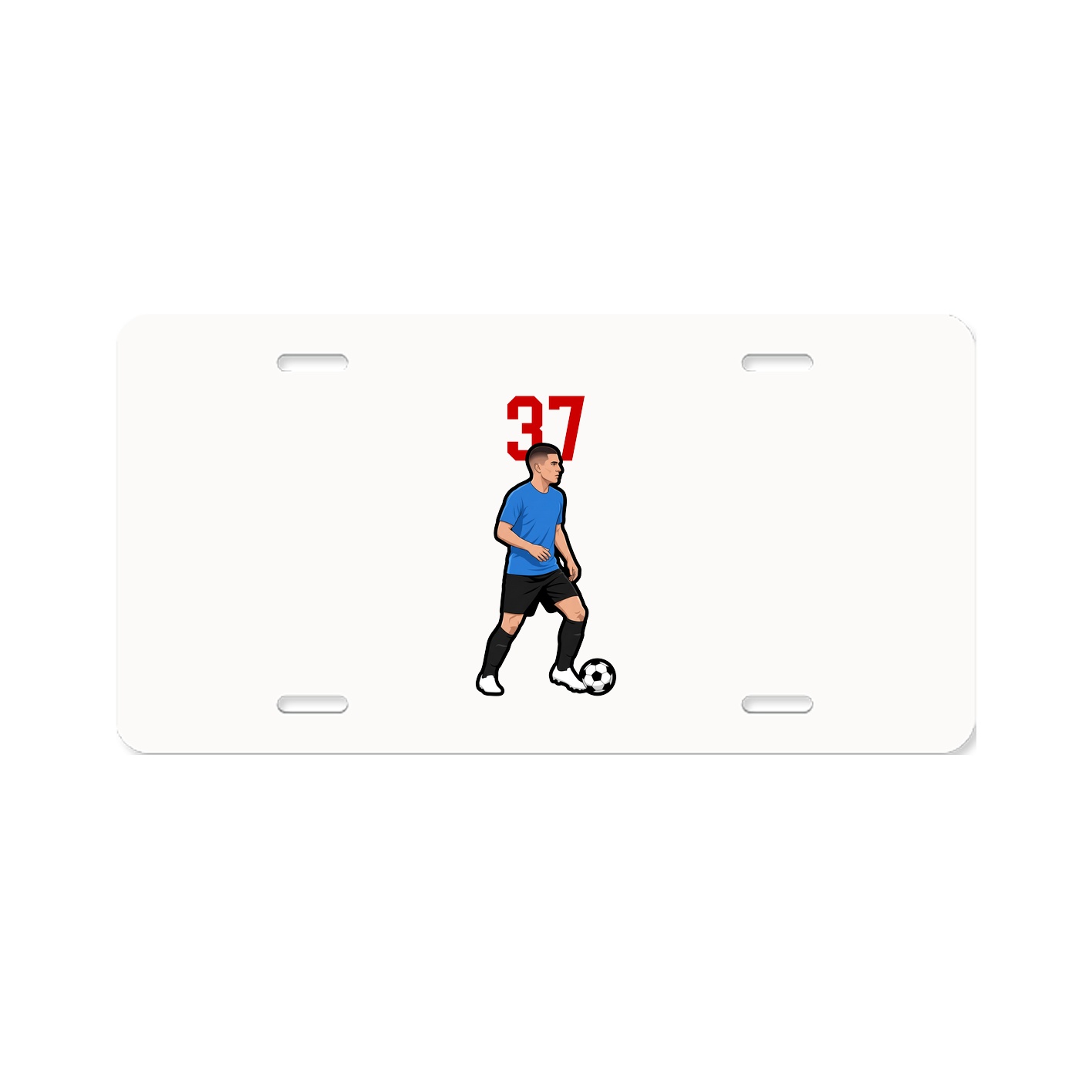License Plate — Number Top in Classic