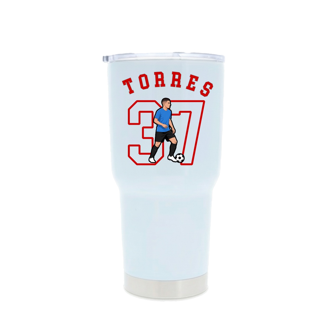 30oz Stainless Steel Tumbler — Shirsey Arch in White