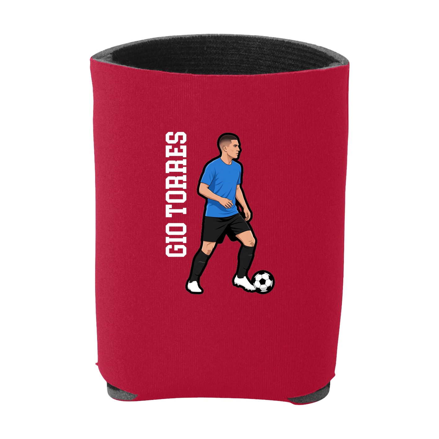 Can Holder — Name Vertical in Red