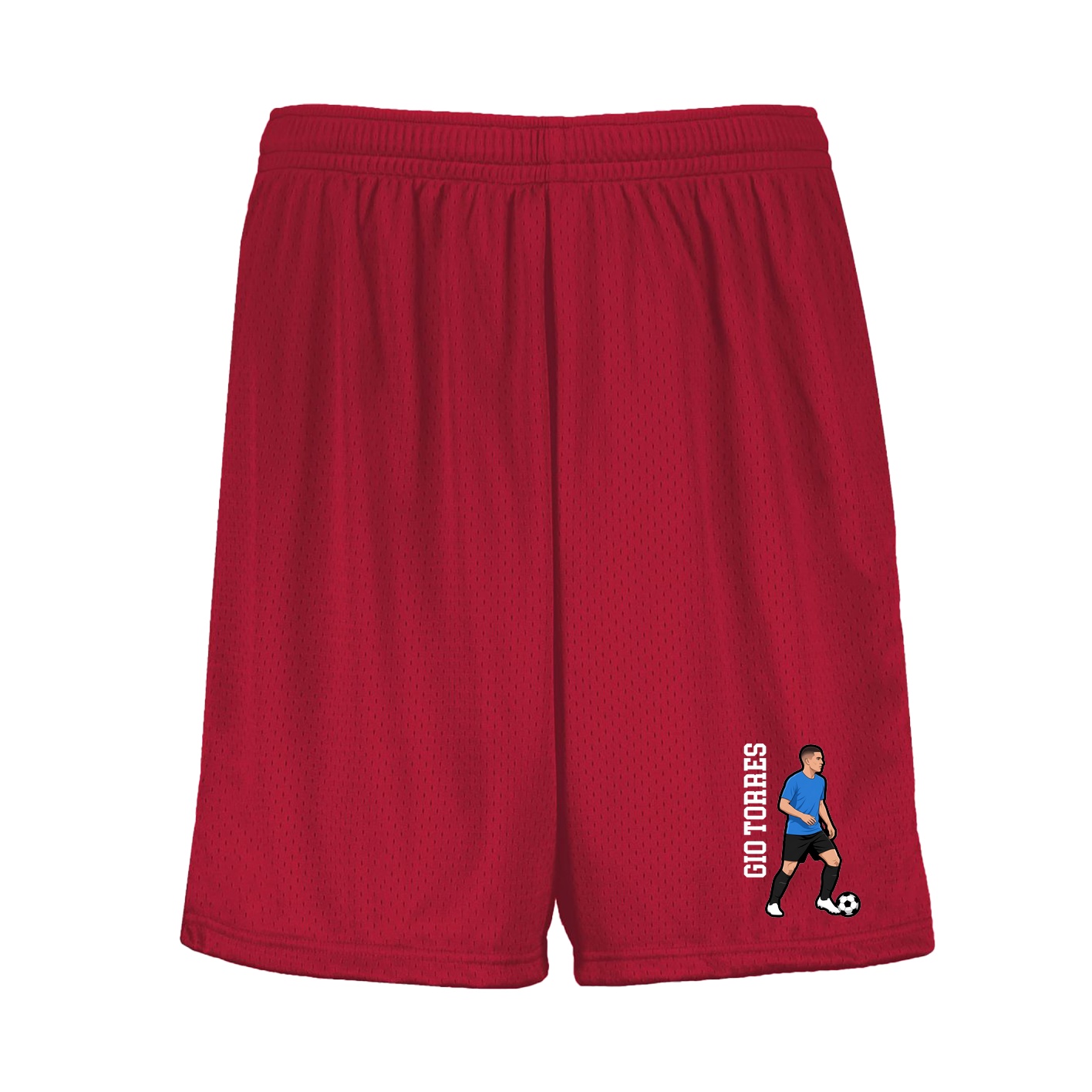 Shorts — Name Vertical in Red