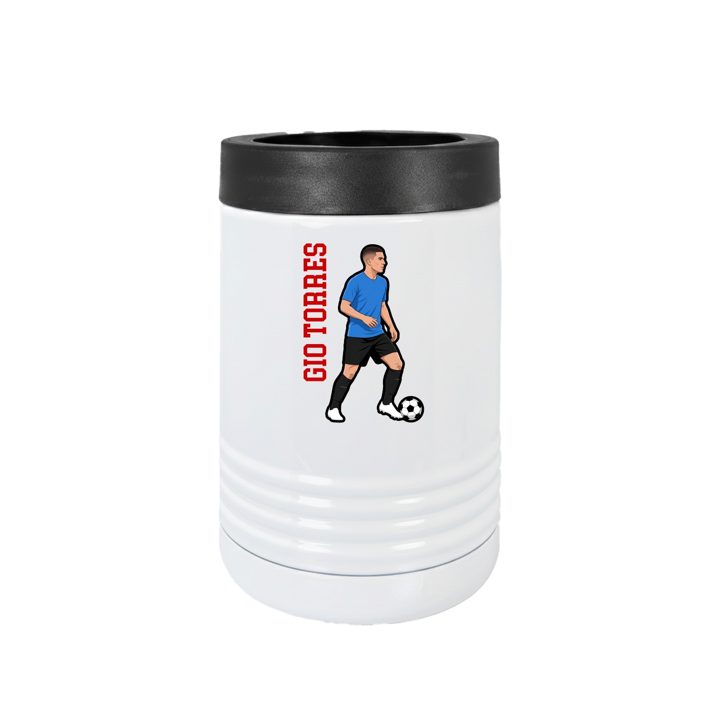Beverage Holder — Name Vertical in White