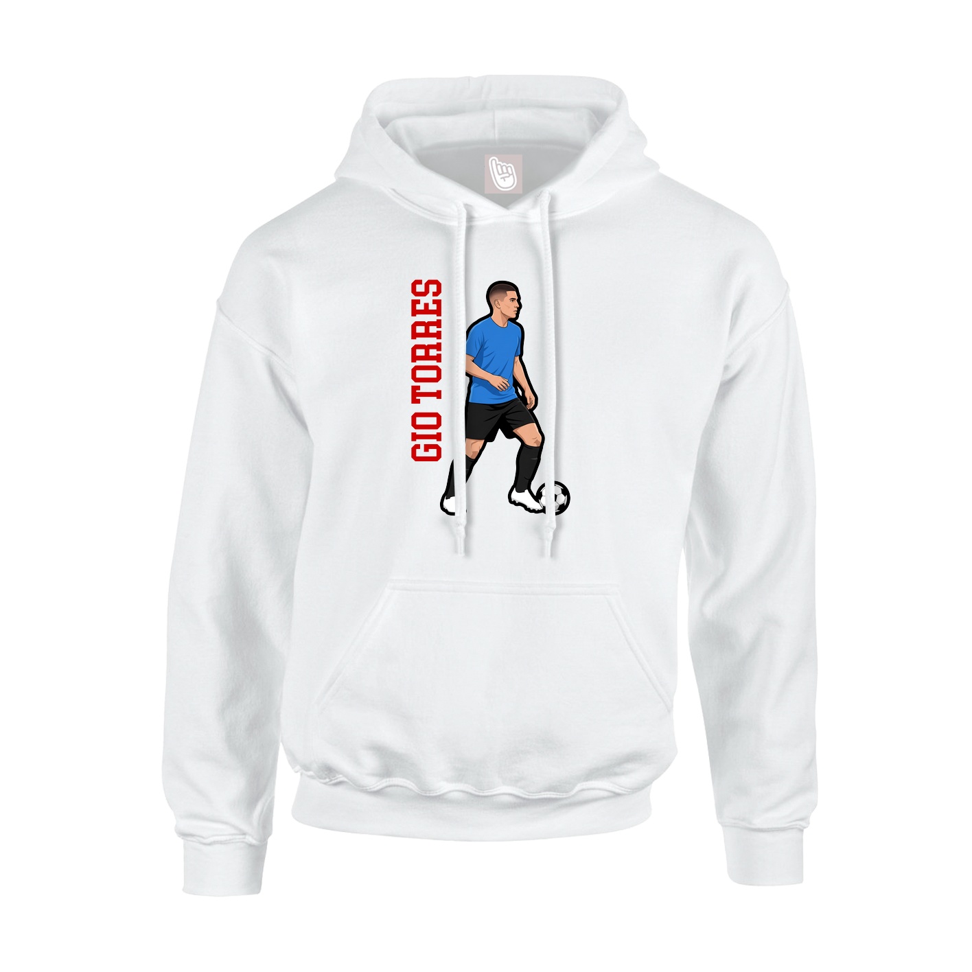 Hoodie — Name Vertical in White