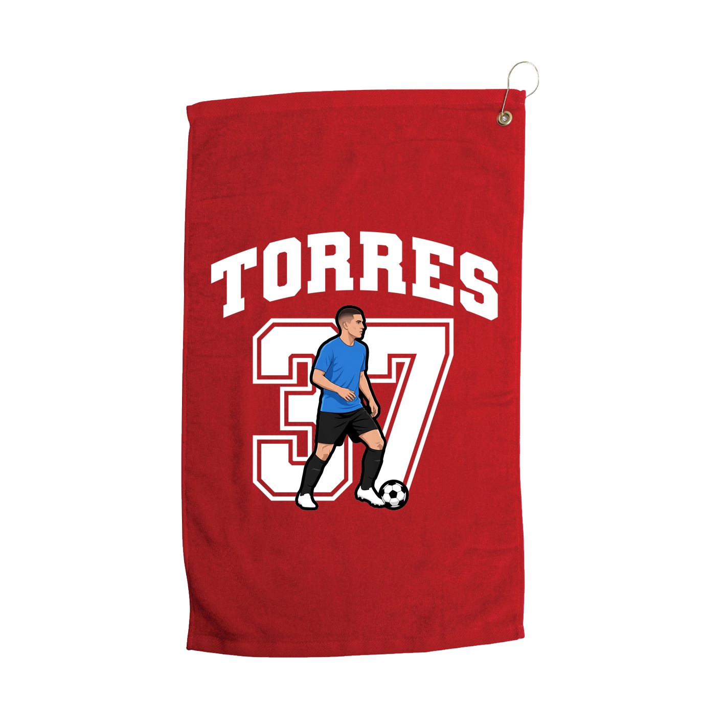 Golf Towel — Number in Red