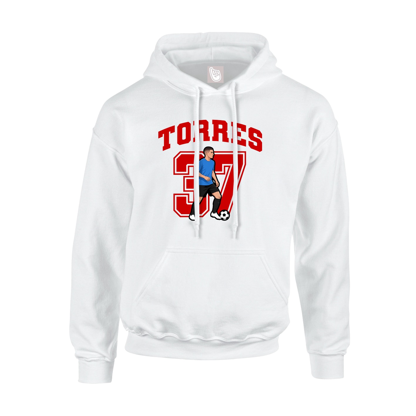 Hoodie — Number in White