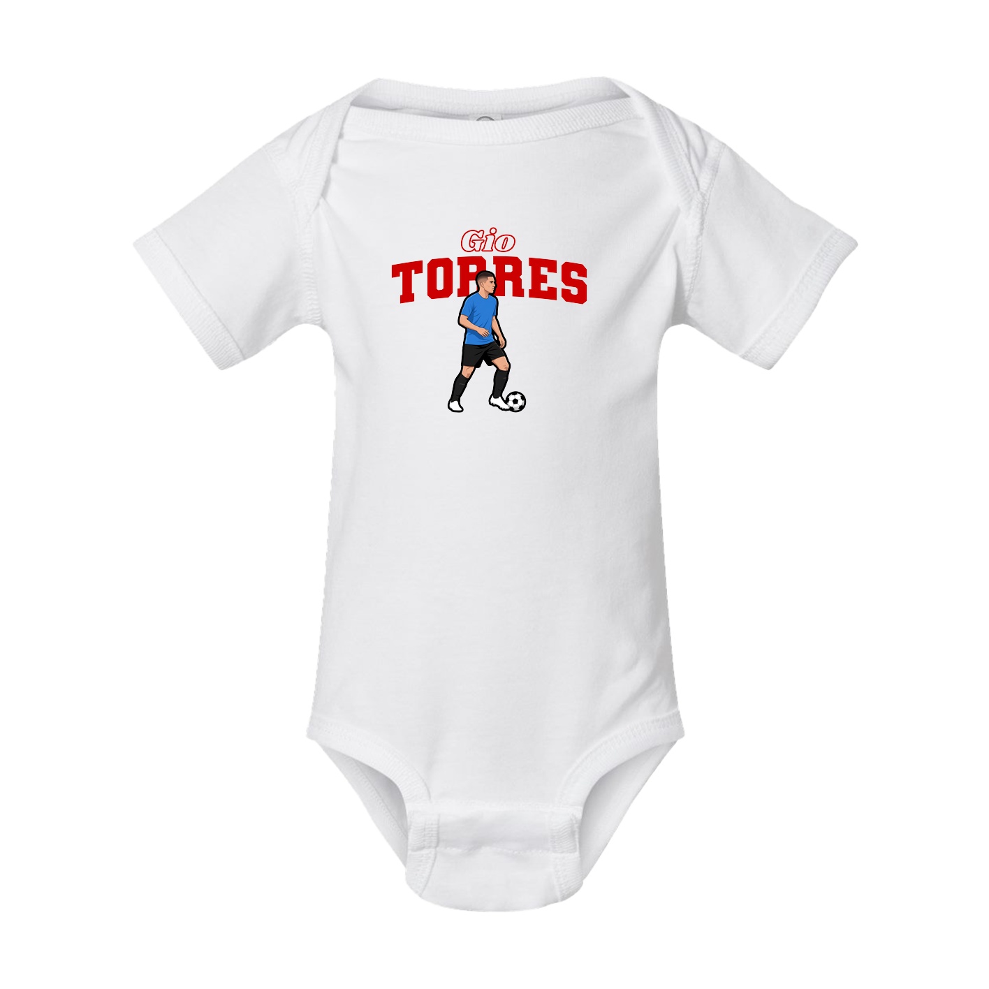 Baby Onesie — Name Arch in White