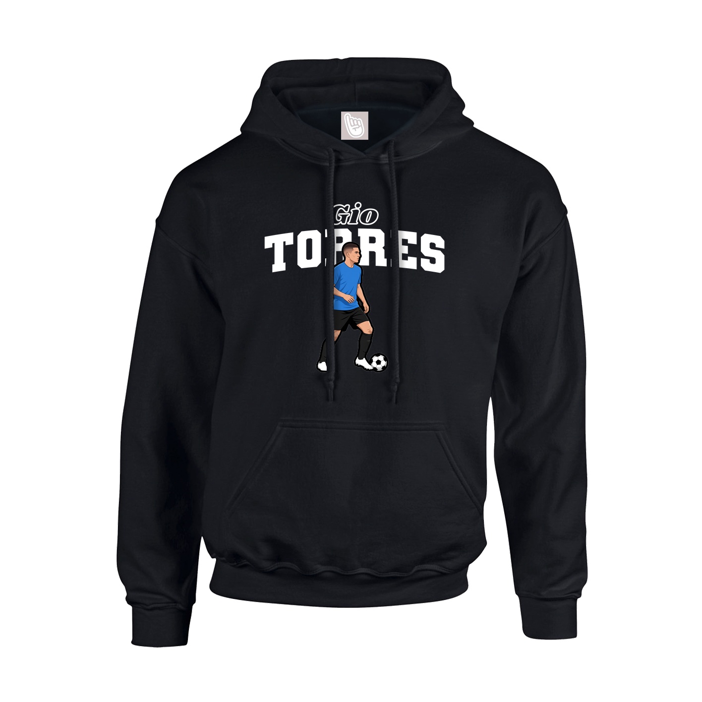 Youth Hoodie — Name Arch in Black