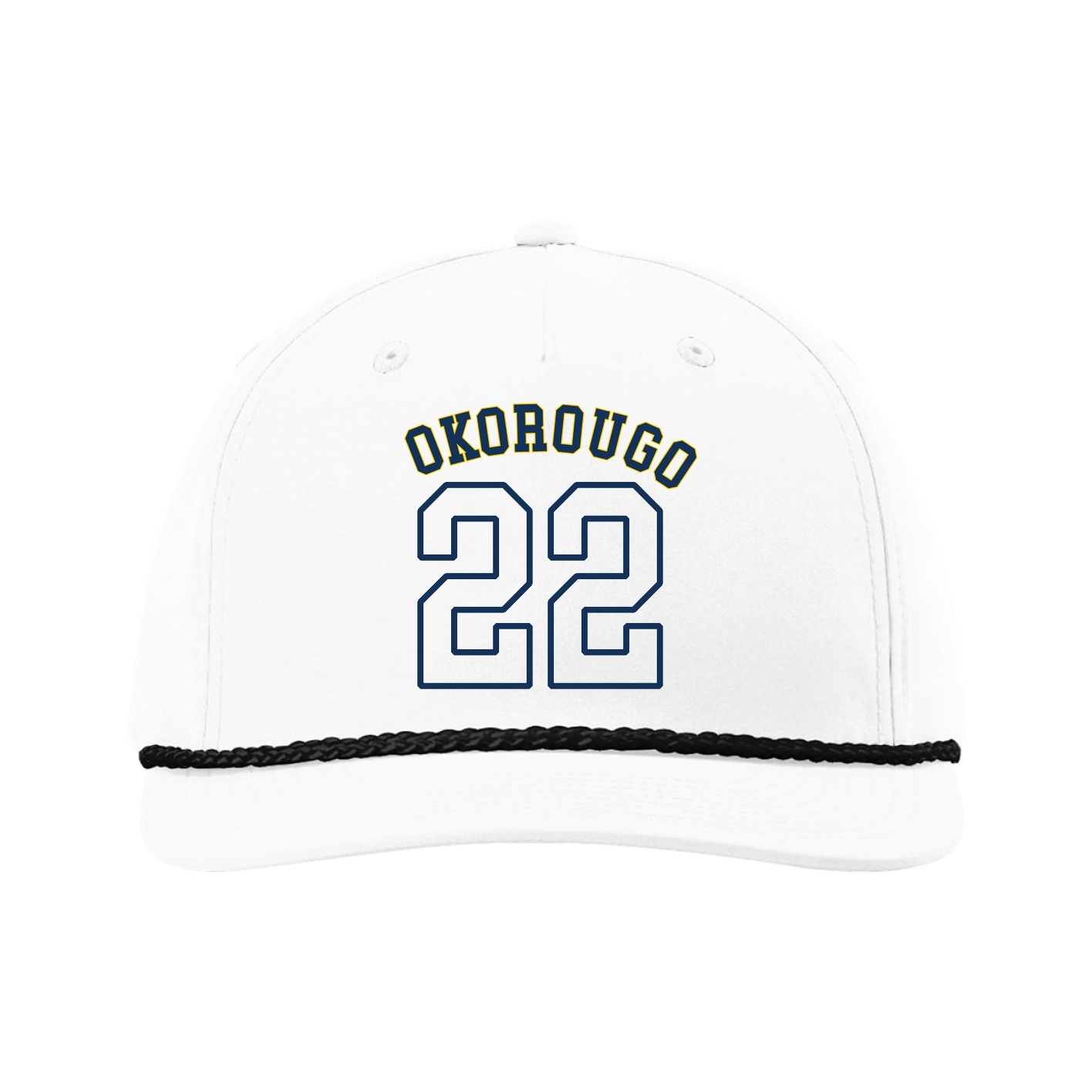 Five-Panel Classic Rope Cap — Shirsey Arch in White