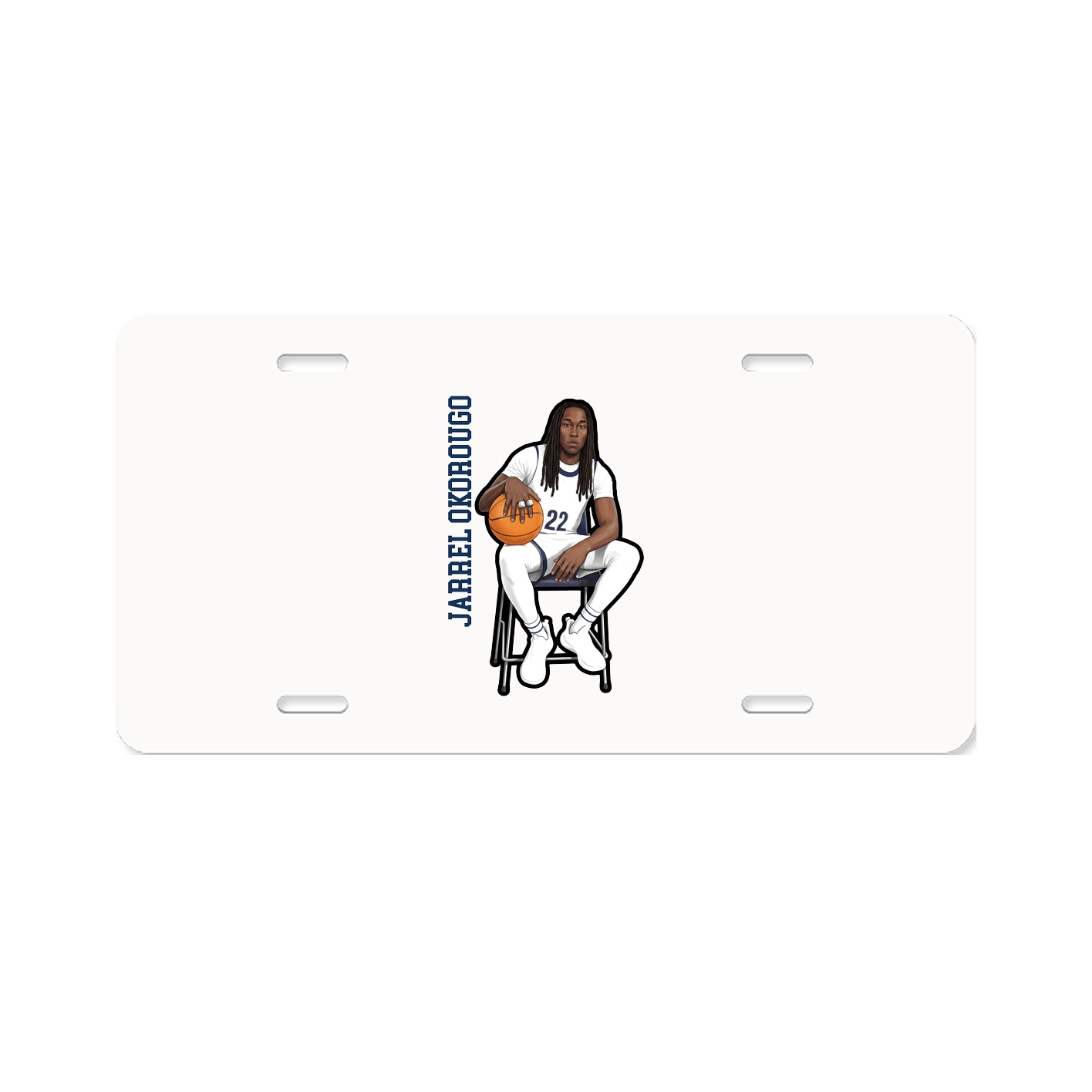 License Plate — Name Vertical in Classic