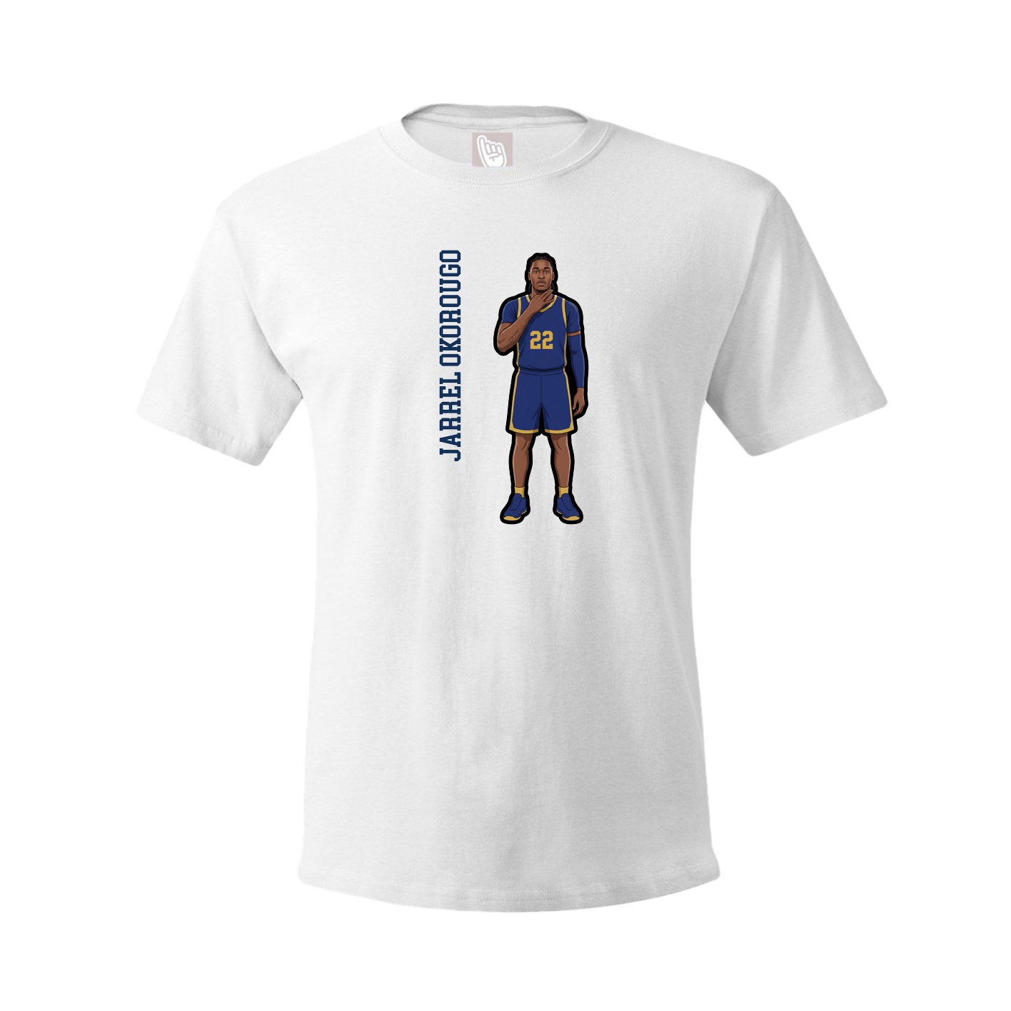 Youth Tee — Name Vertical in White