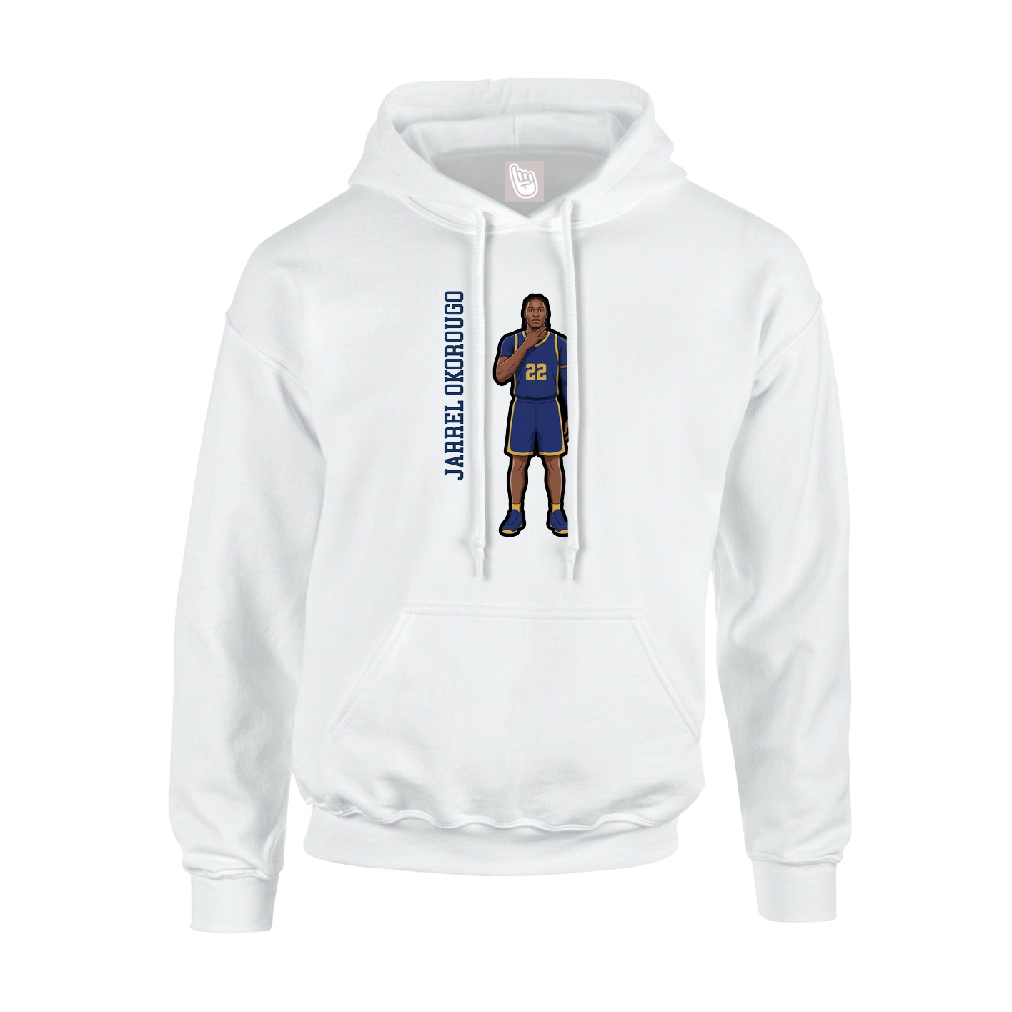 Hoodie — Name Vertical in White