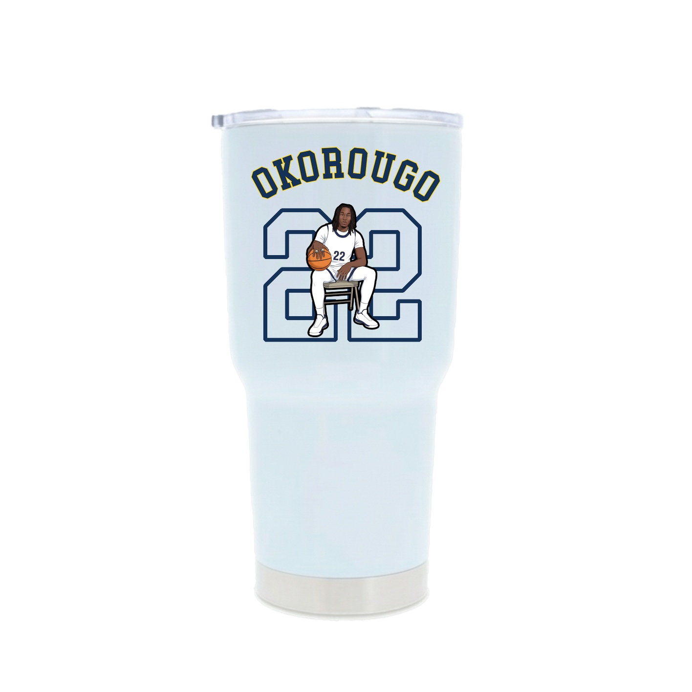 30oz Stainless Steel Tumbler — Shirsey Arch in White