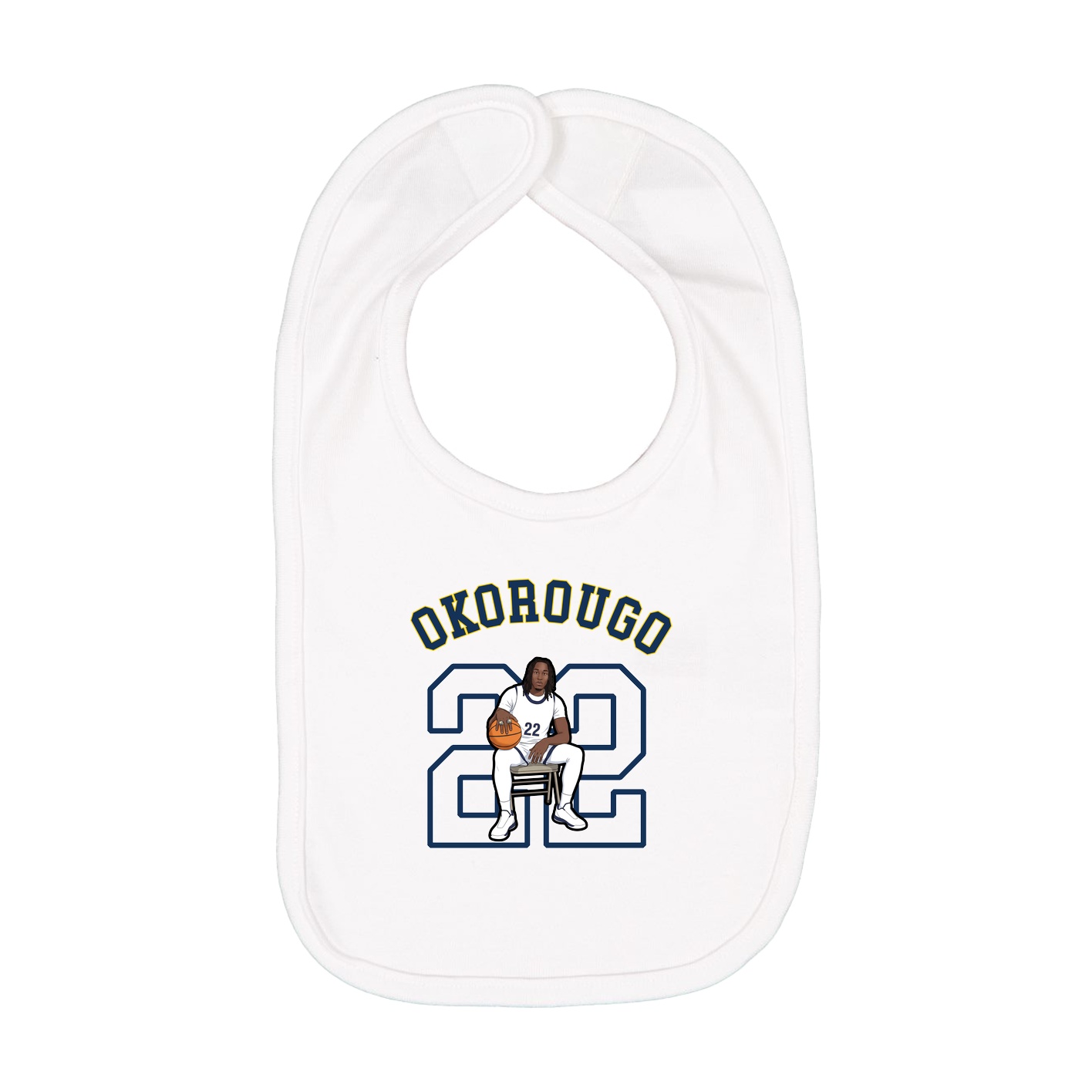 Infant Bib — Shirsey Arch in White