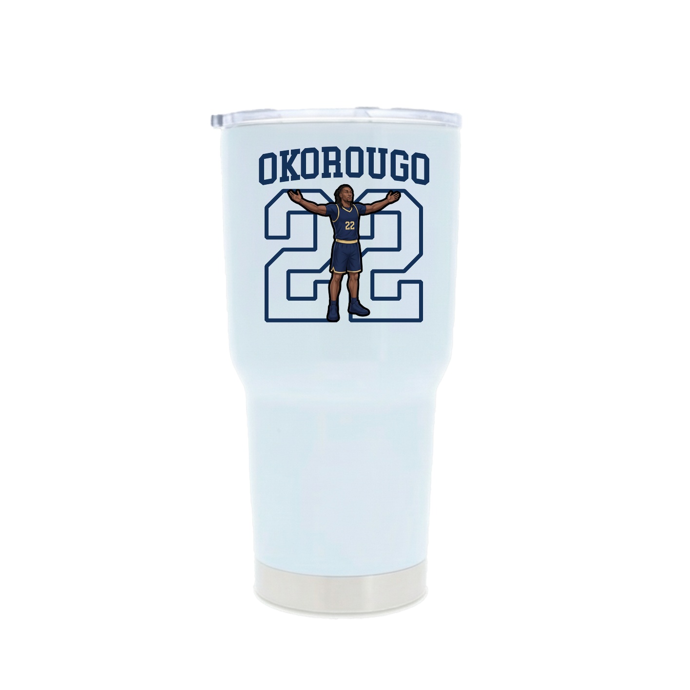30oz Stainless Steel Tumbler — Shirsey in White