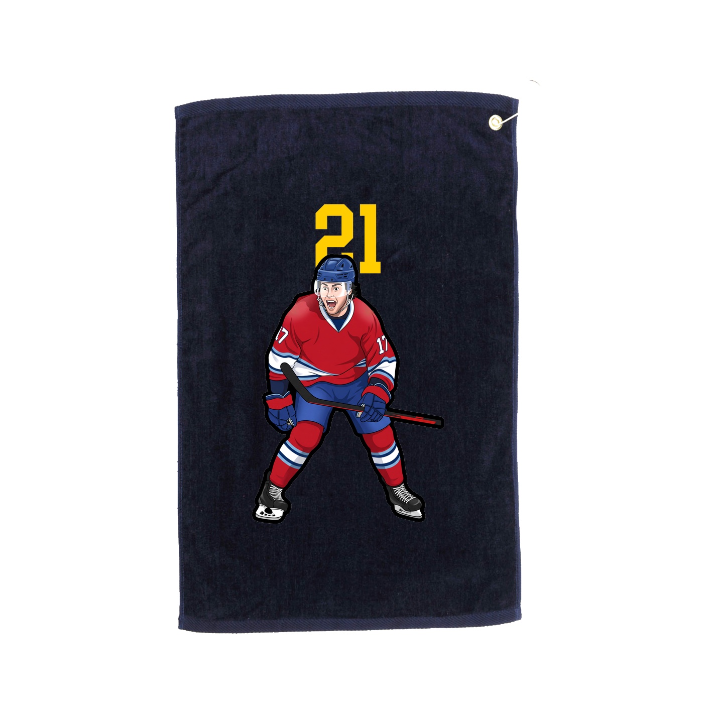 Golf Towel — Number Top in Navy