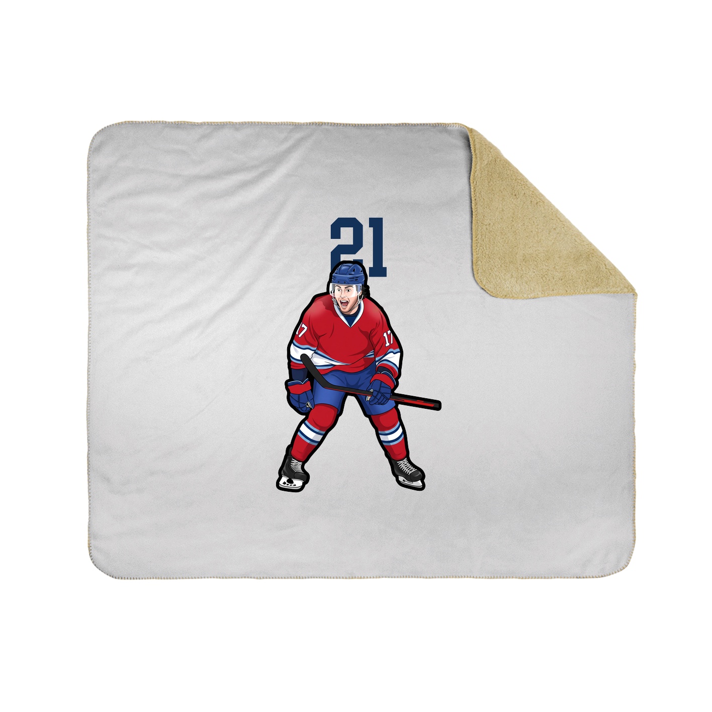 Throw Blanket — Number Top in White