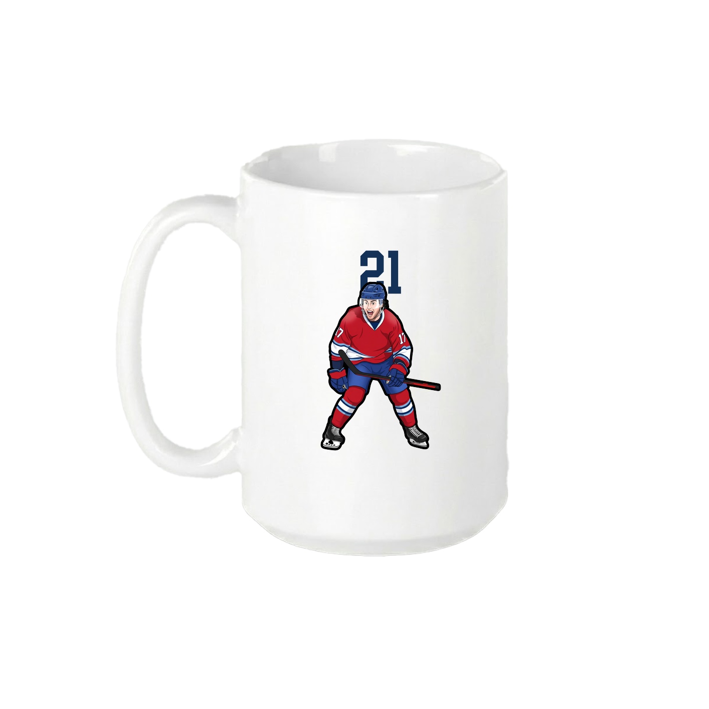 15oz Coffee Mug — Number Top in White