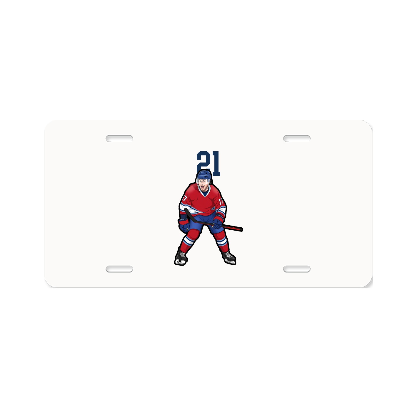 License Plate — Number Top in Classic