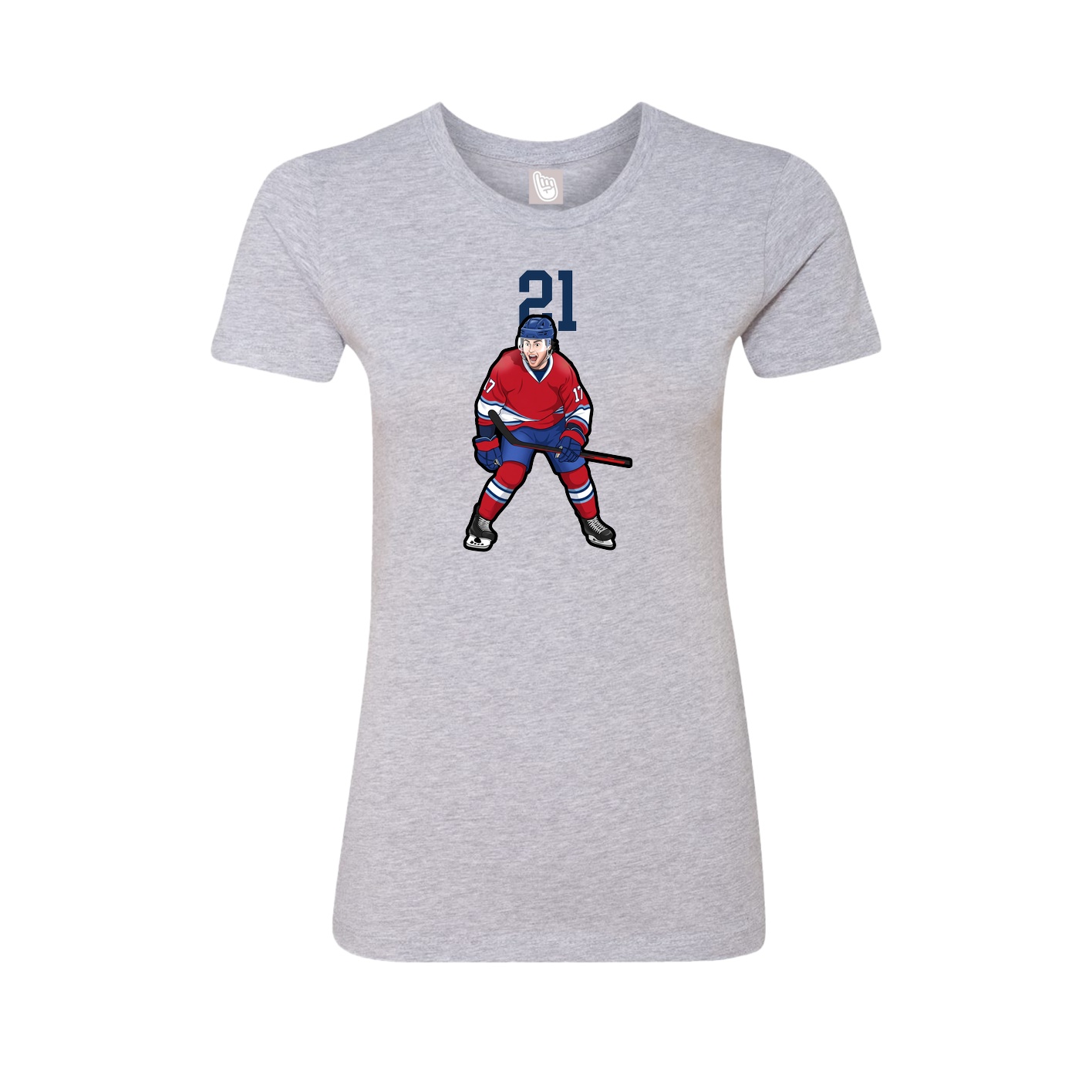Womens Tee — Number Top in Grey