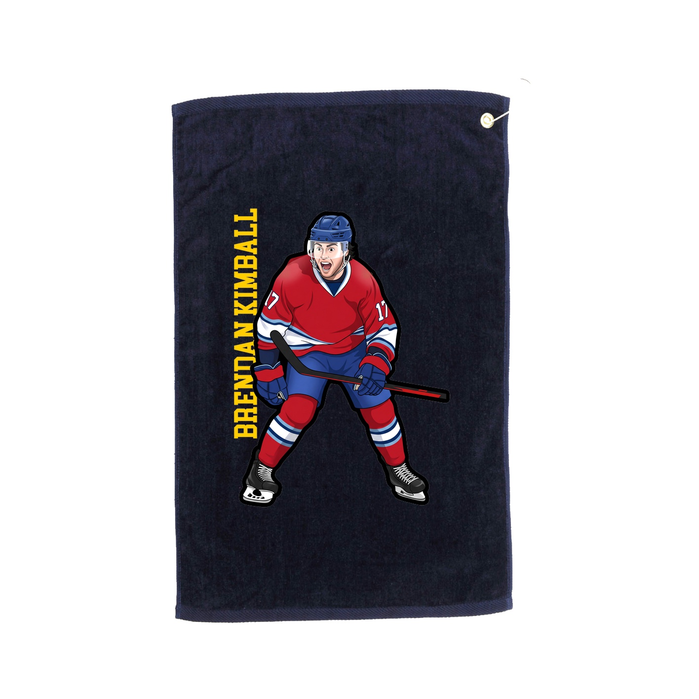 Golf Towel — Name Vertical in Navy