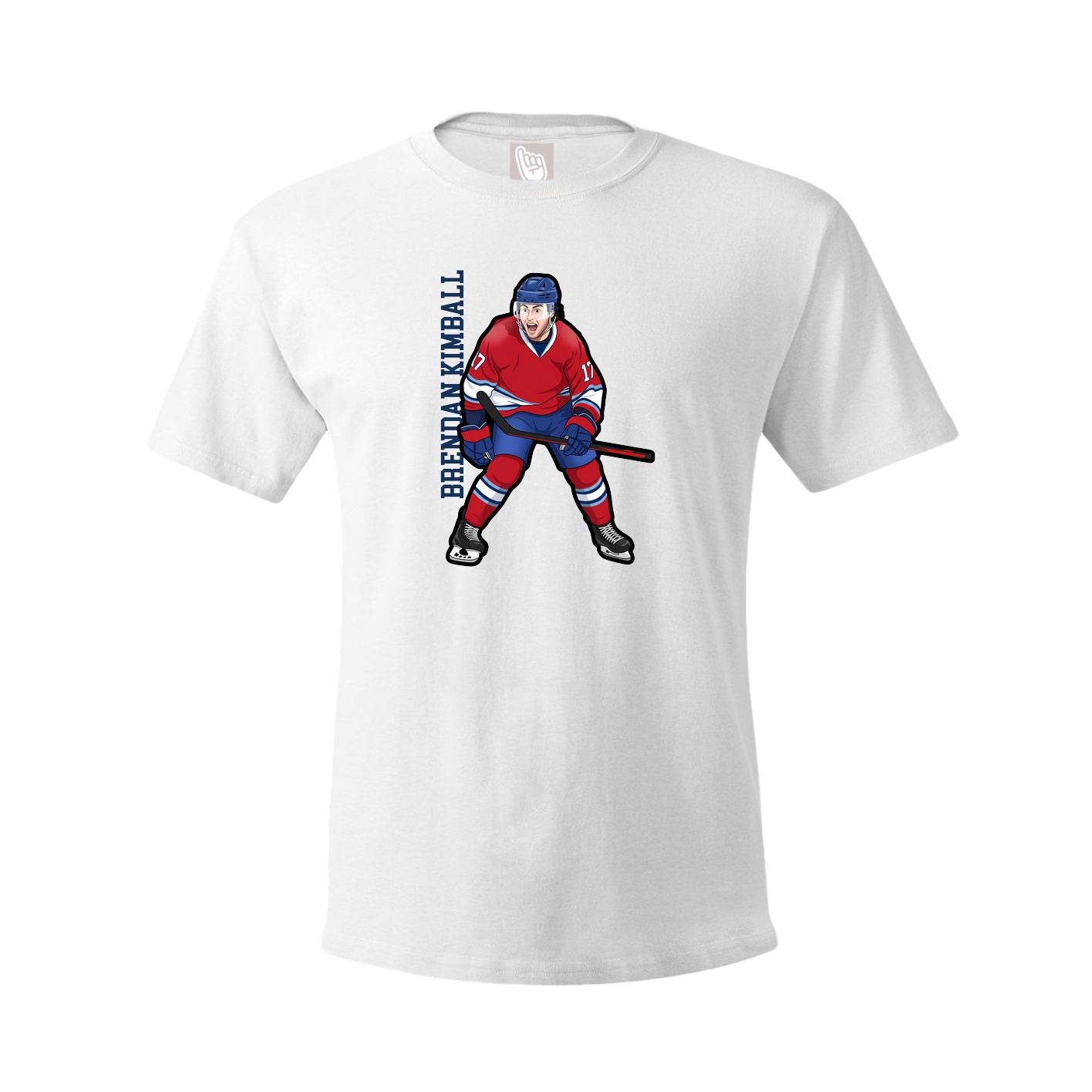 Youth Tee — Name Vertical in White