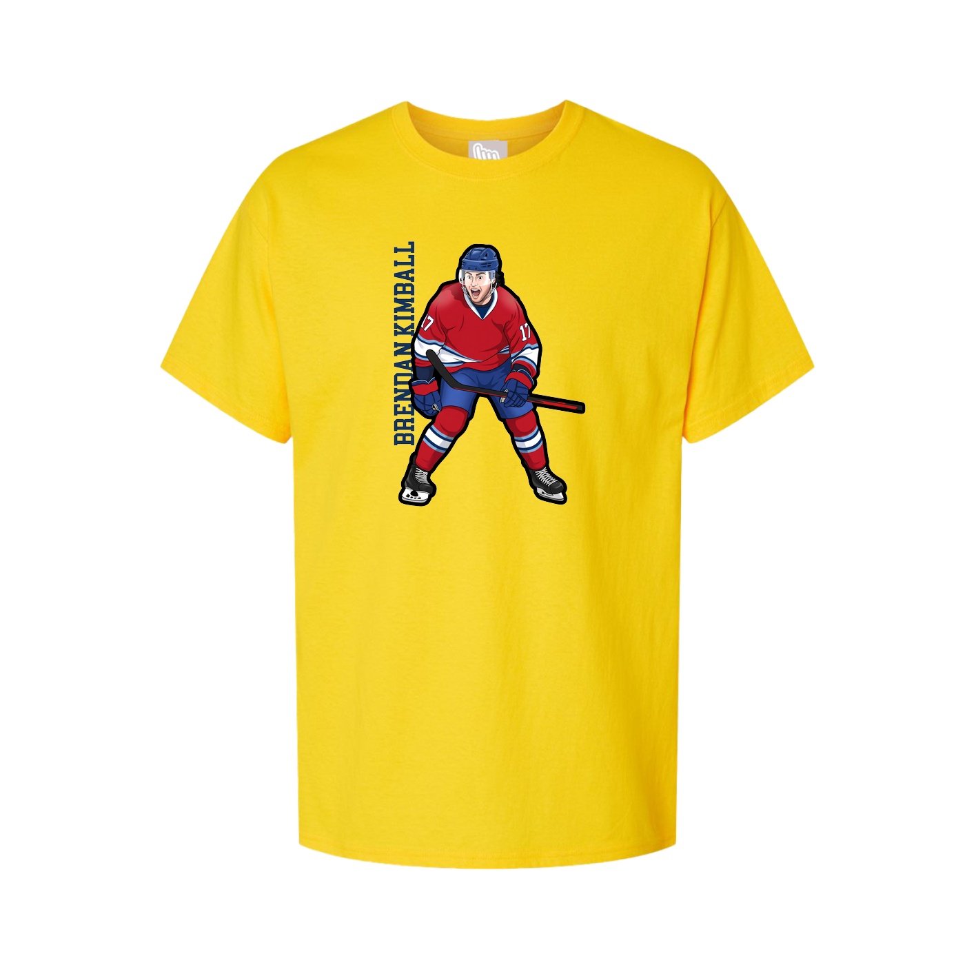 Youth Tee — Name Vertical in Gold