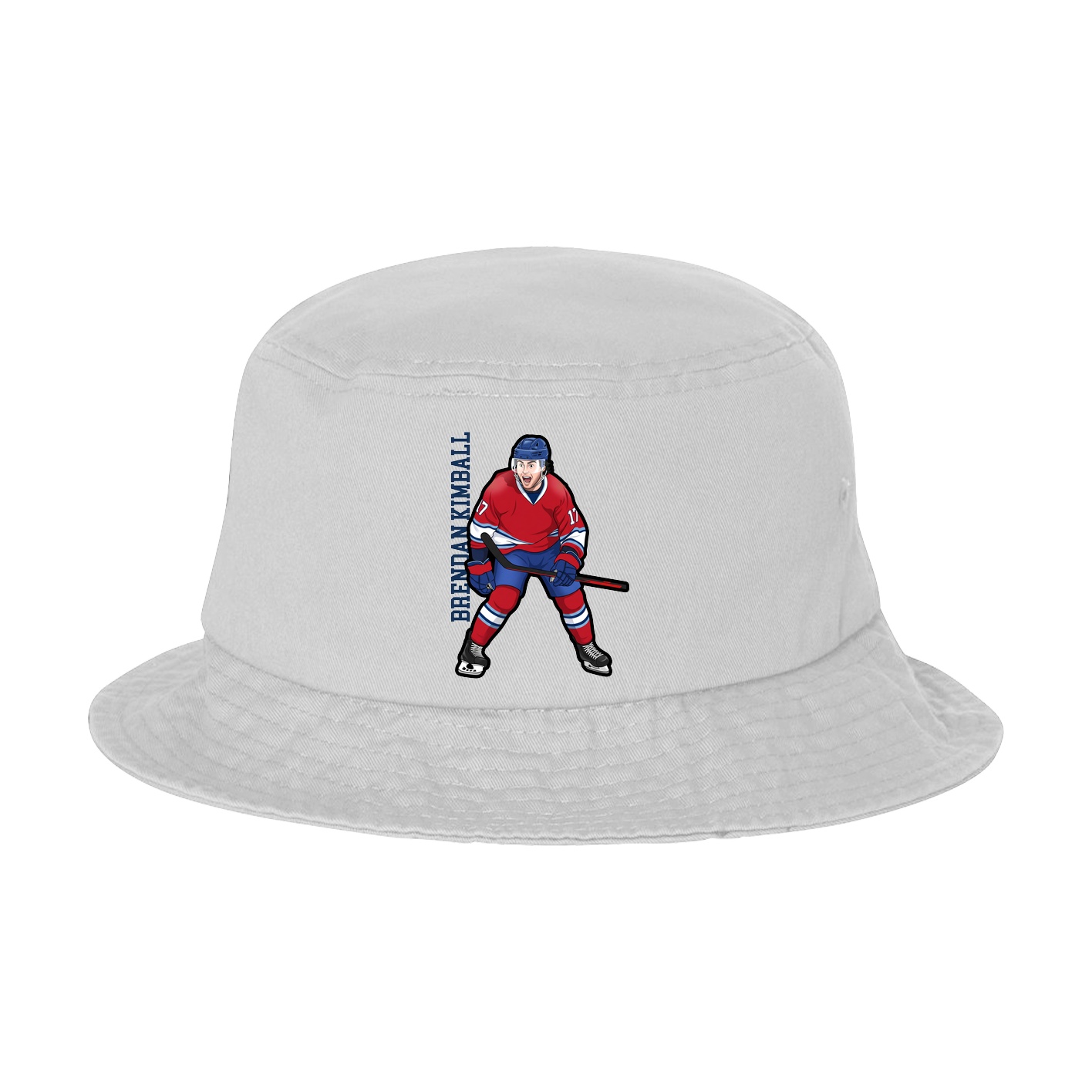 Bucket Cap — Name Vertical in White