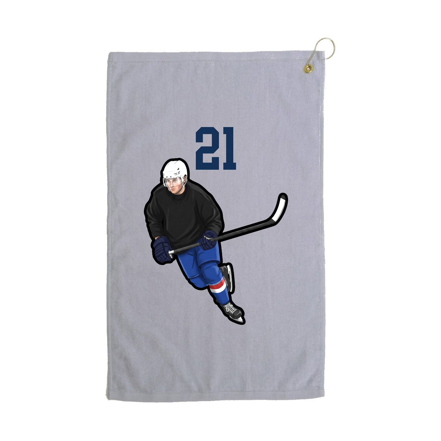 Golf Towel — Number Top in Grey