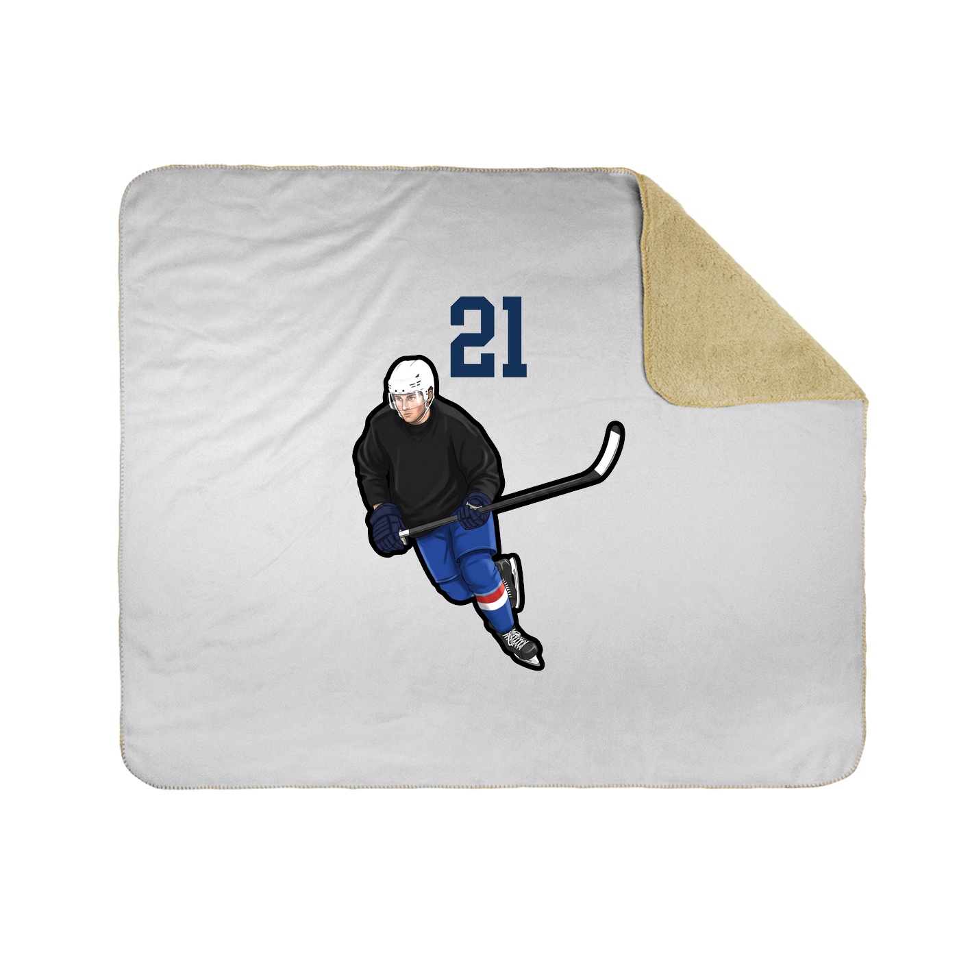 Throw Blanket — Number Top in White
