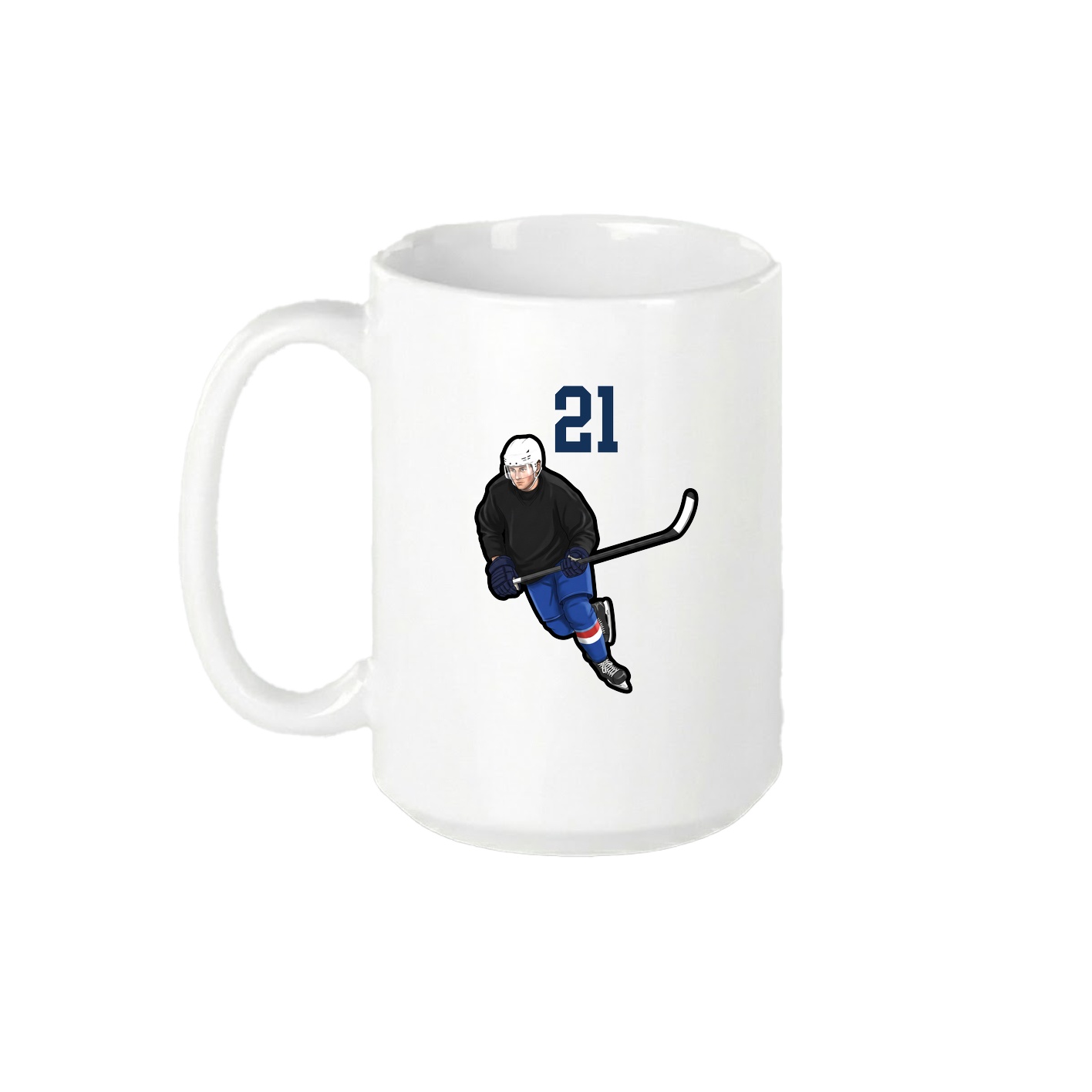 15oz Coffee Mug — Number Top in White
