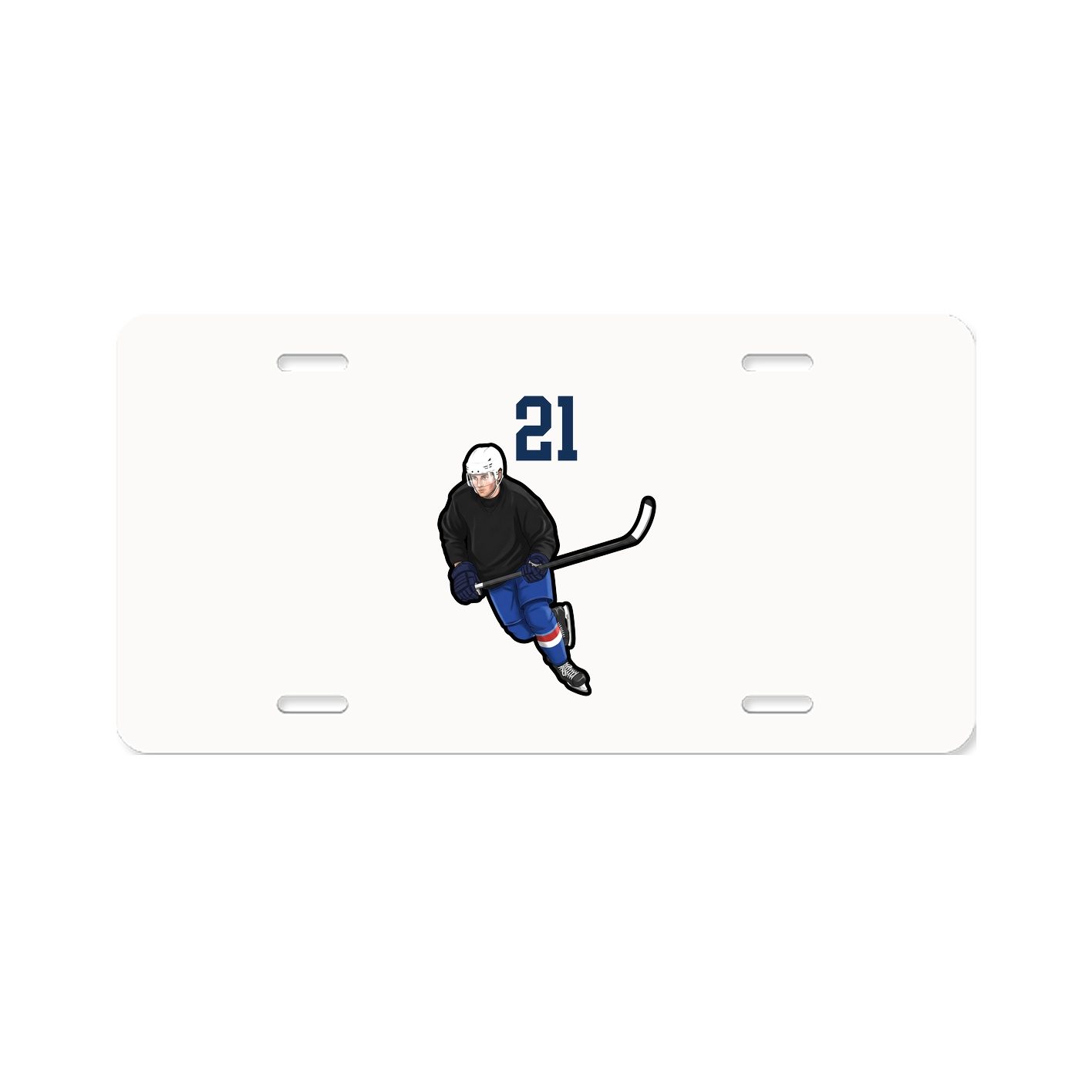 License Plate — Number Top in Classic