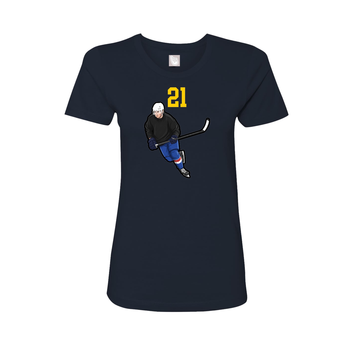 Womens Tee — Number Top in Navy