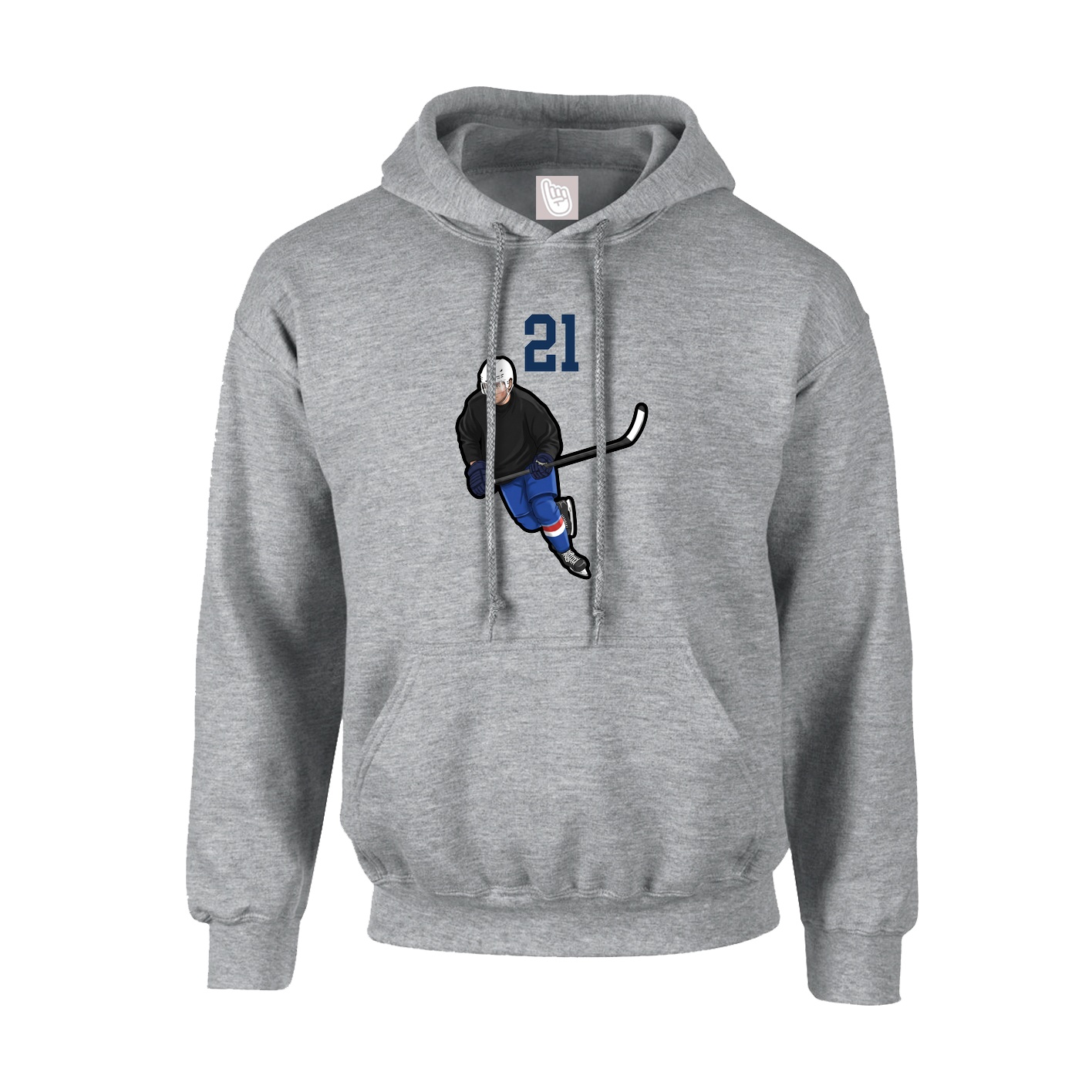 Hoodie — Number Top in Grey