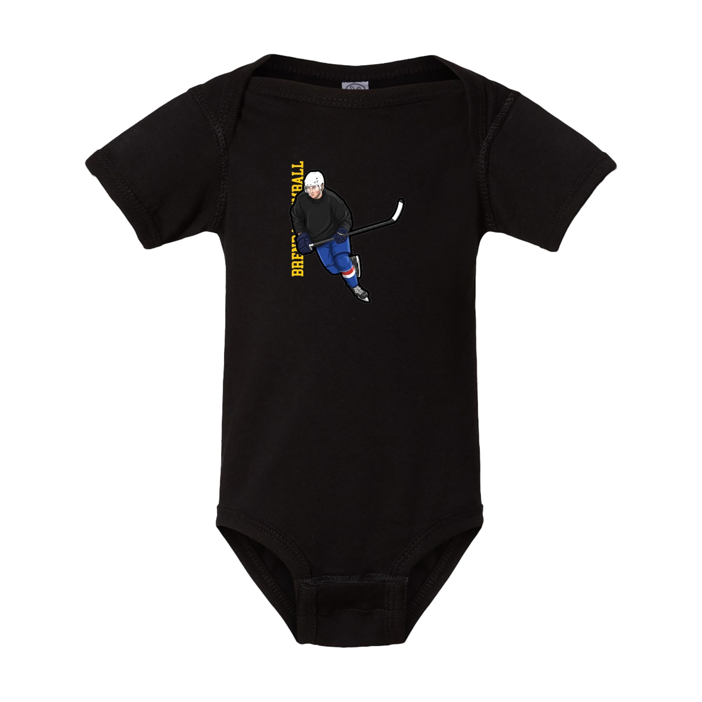 Baby Onesie — Name Vertical in Black
