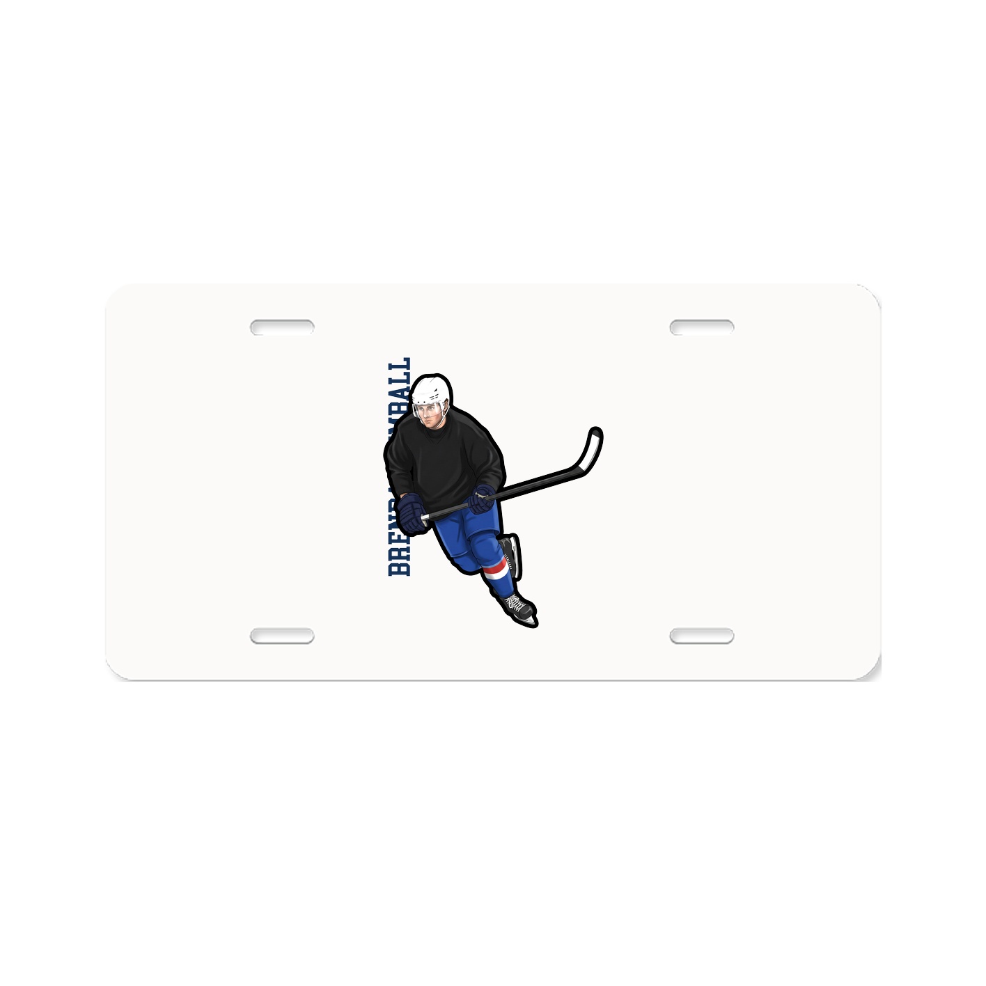 License Plate — Name Vertical in Classic