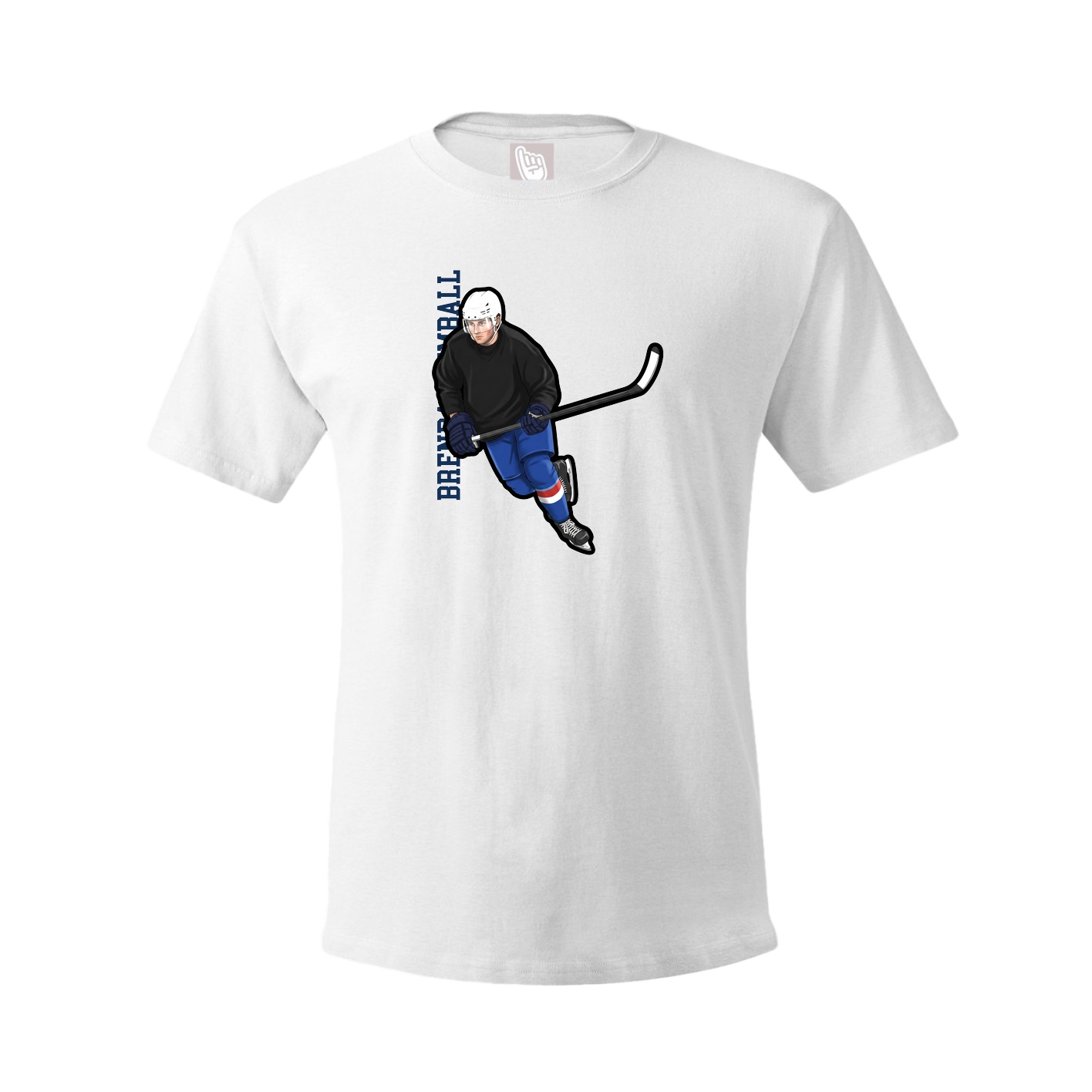Youth Tee — Name Vertical in White
