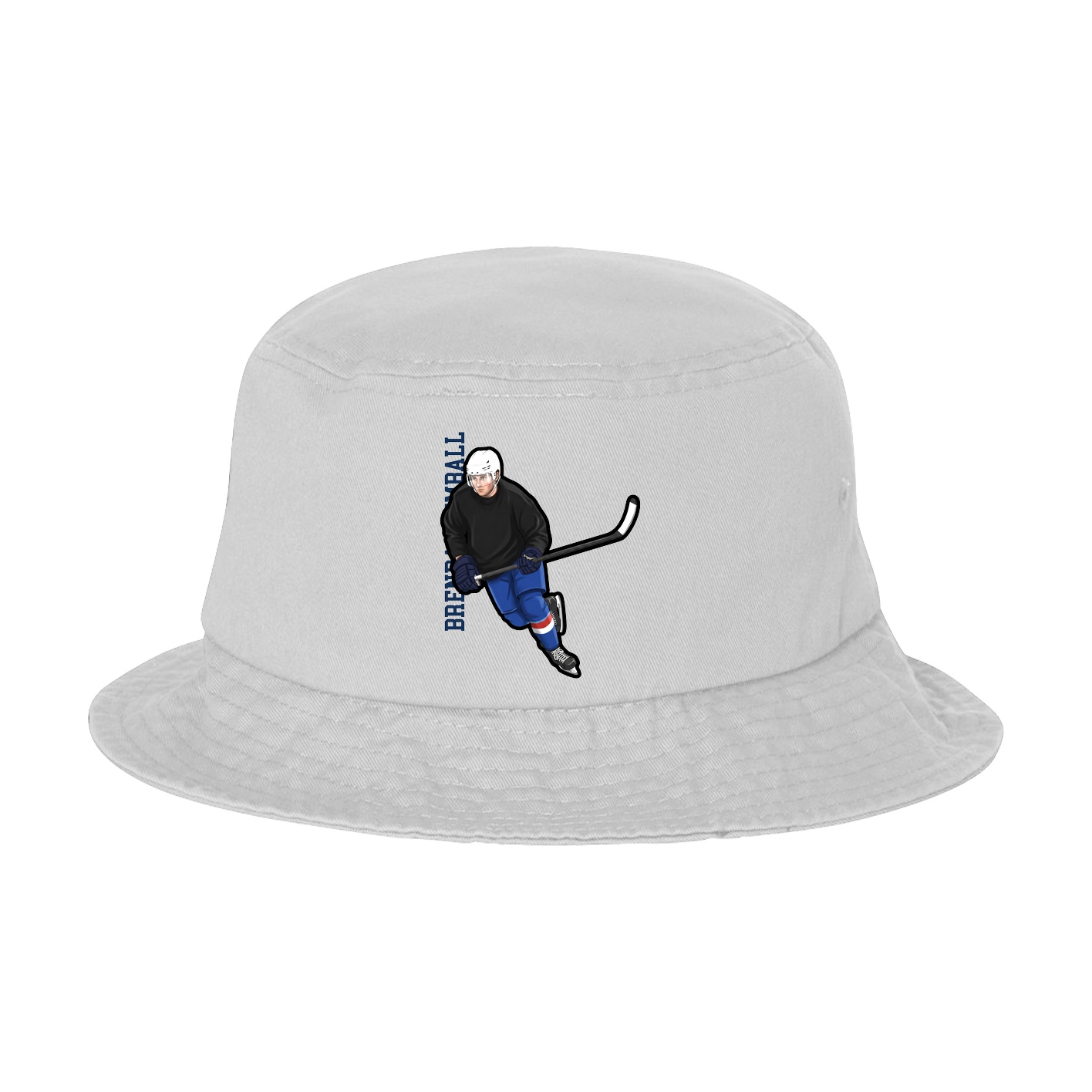 Bucket Cap — Name Vertical in White