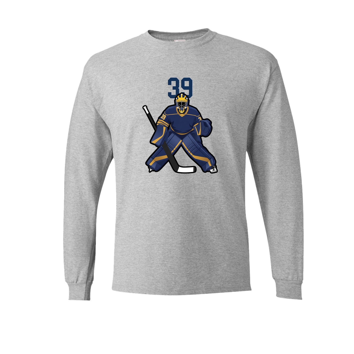 Long Sleeve Tee — Number Top in Grey