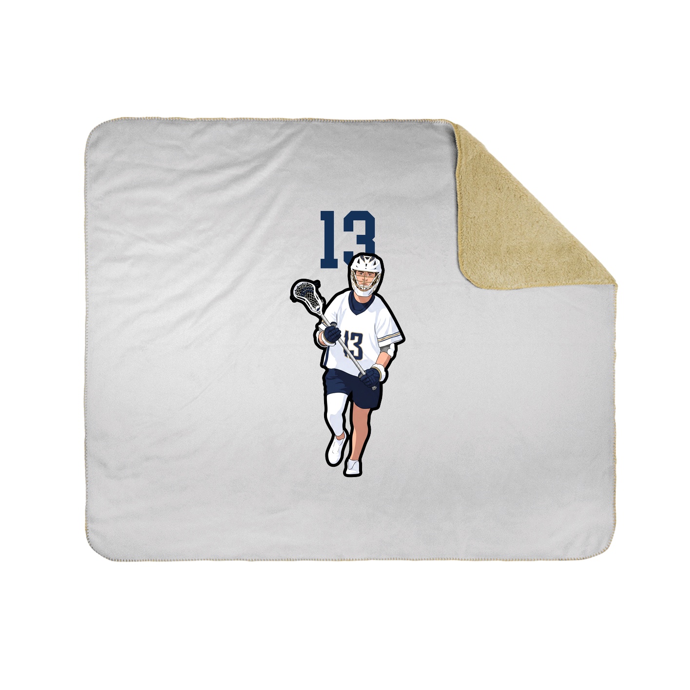 Throw Blanket — Number Top in White